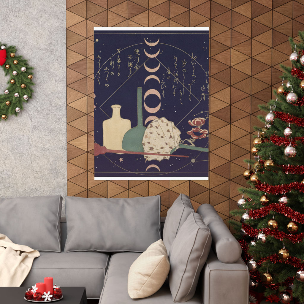 Celestial — Glass-Wares With Plum Blossoms — Matte Poster