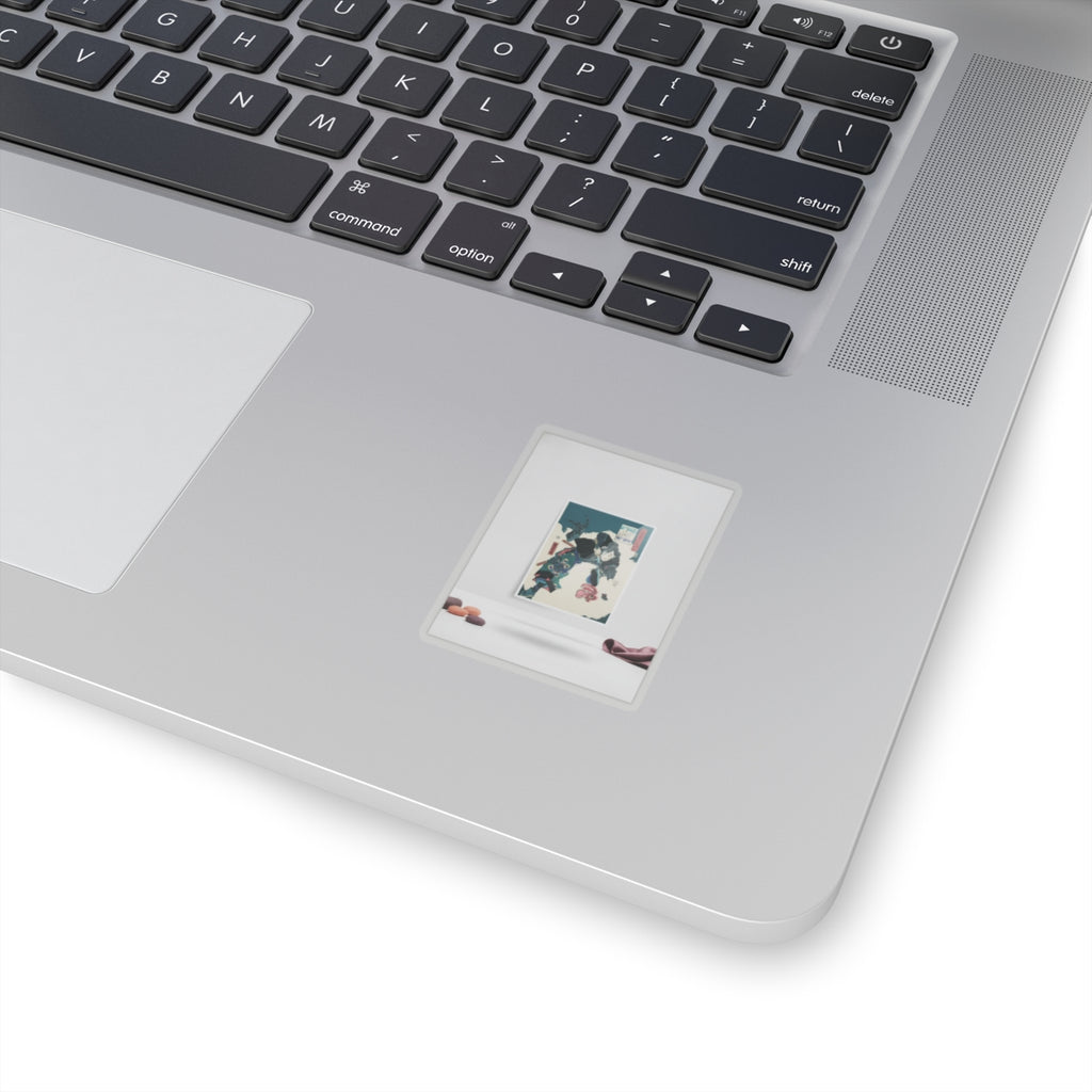 Product Marketing — The Warrior Slaying The Giant White Hihi — Kiss-Cut Sticker