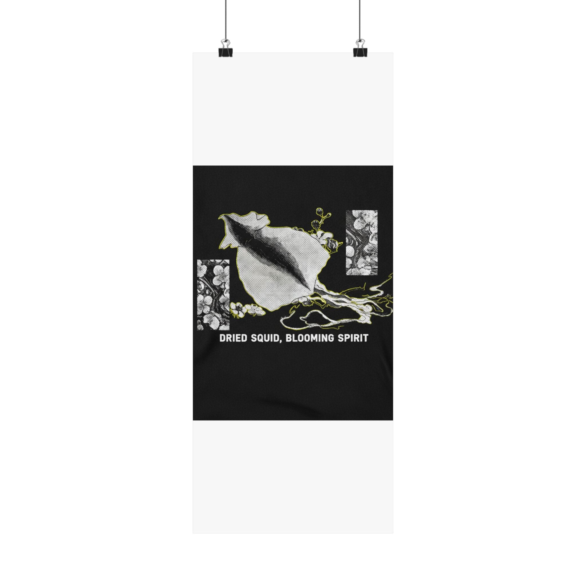 Streetwear Collage — Dried Cuttle-Fish And Plum Blossoms — Matte Poster