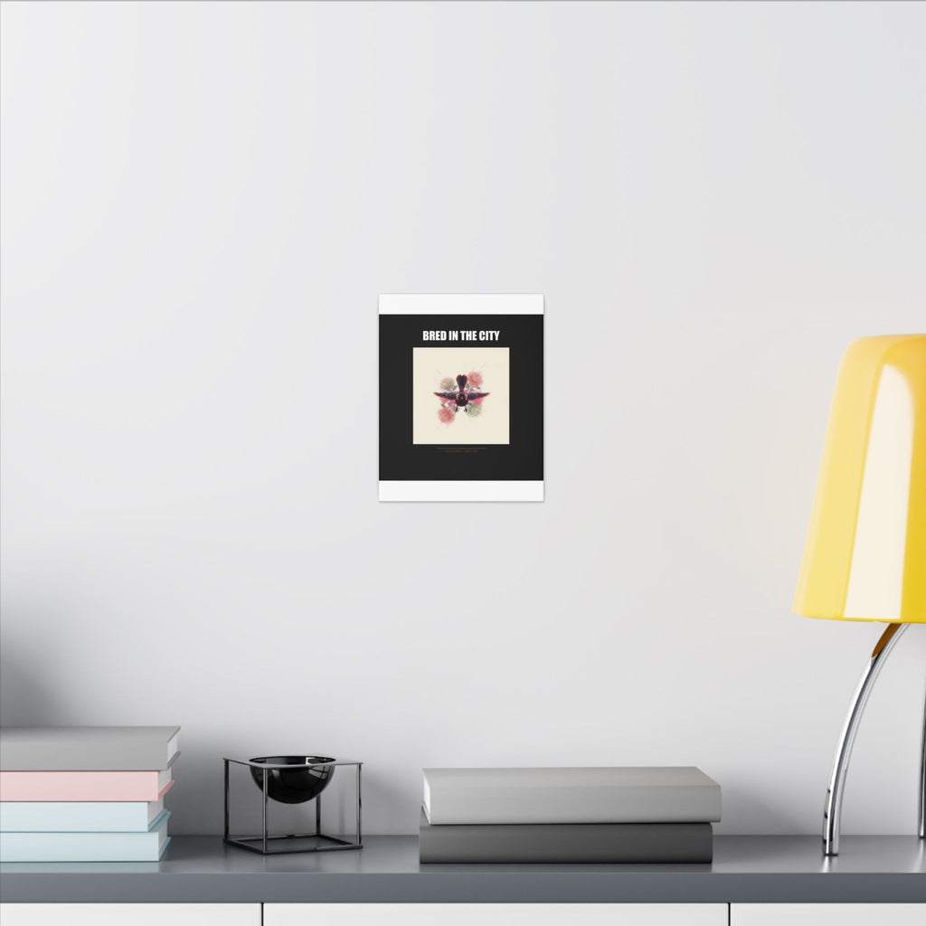 BRED IN THE CITY Flying Bird & Roses Matte Canvas