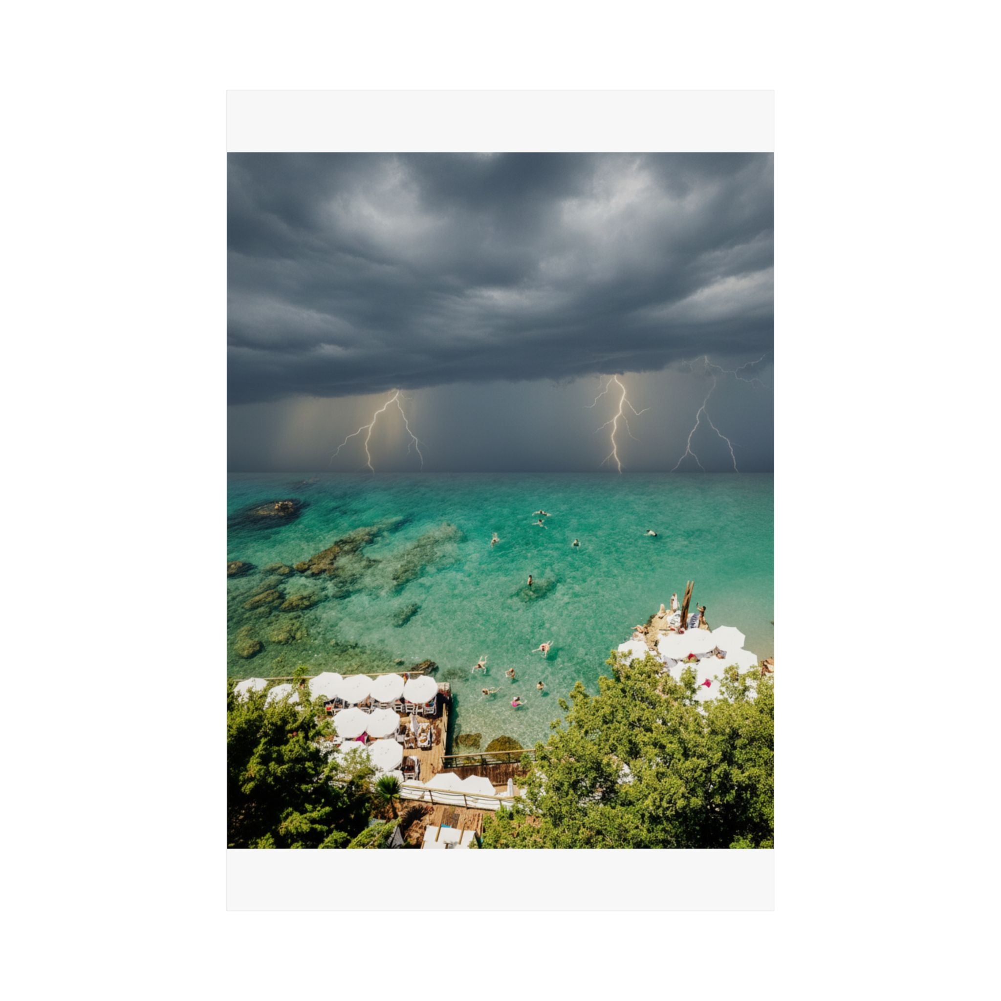 Dramatic Storm — Beach — Matte Poster