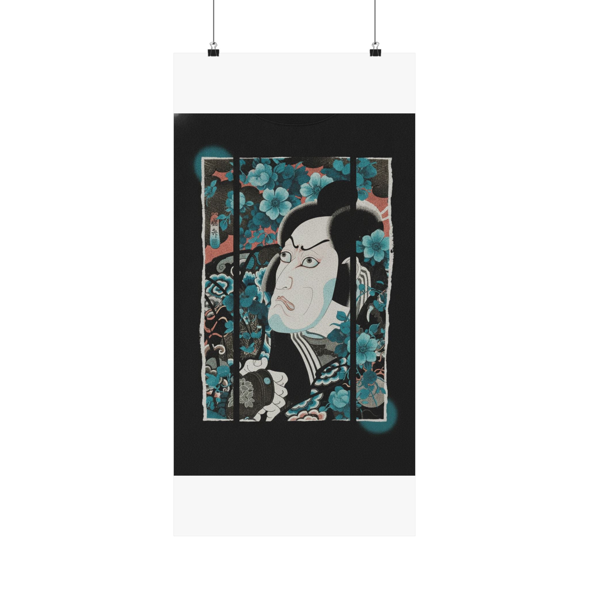 Streetwear Collage — Kabuki Actor Ichikawa Ebizō V As Kumagai Jirō Naozane — Matte Poster