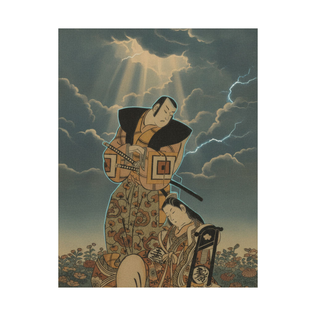 Dramatic Storm — The Actor, Ichikawa Danjuro I, 1660–1704 As A Woman In Unidentified Role — Matte Poster