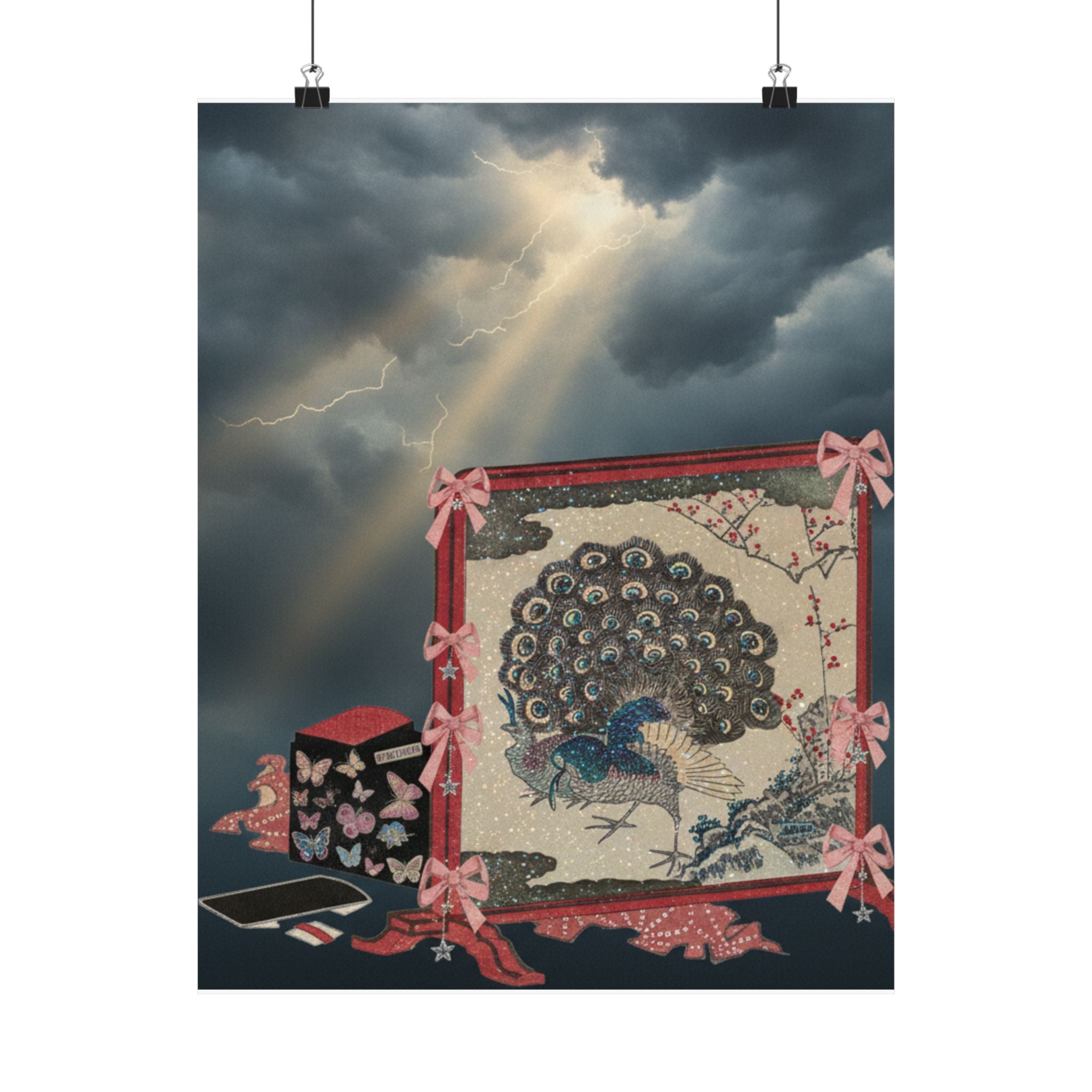 Dramatic Storm — Screen And Lady'S Work-Box — Matte Poster