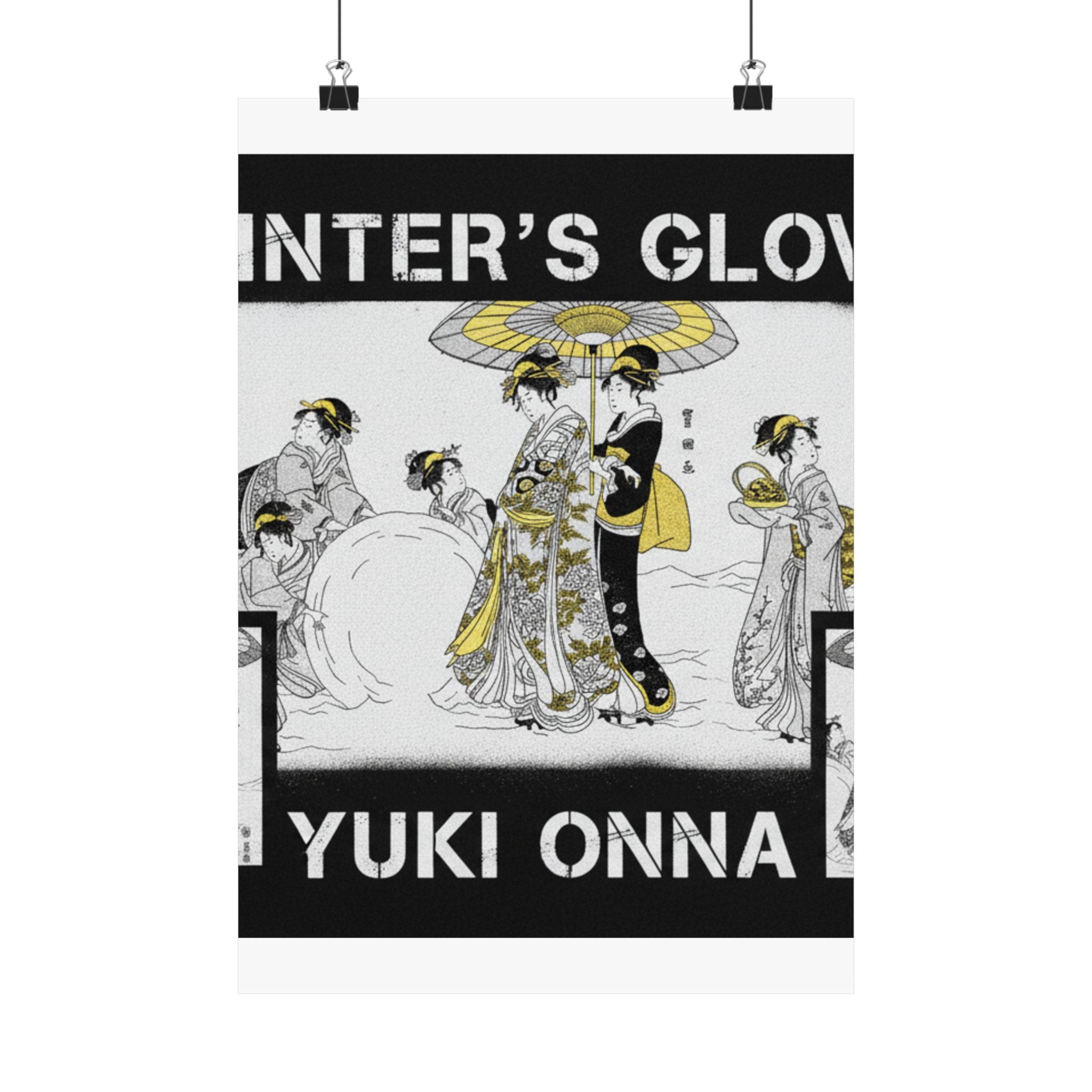 Streetwear Collage — Courtesans And Attendants Making A Giant Snowball — Matte Poster