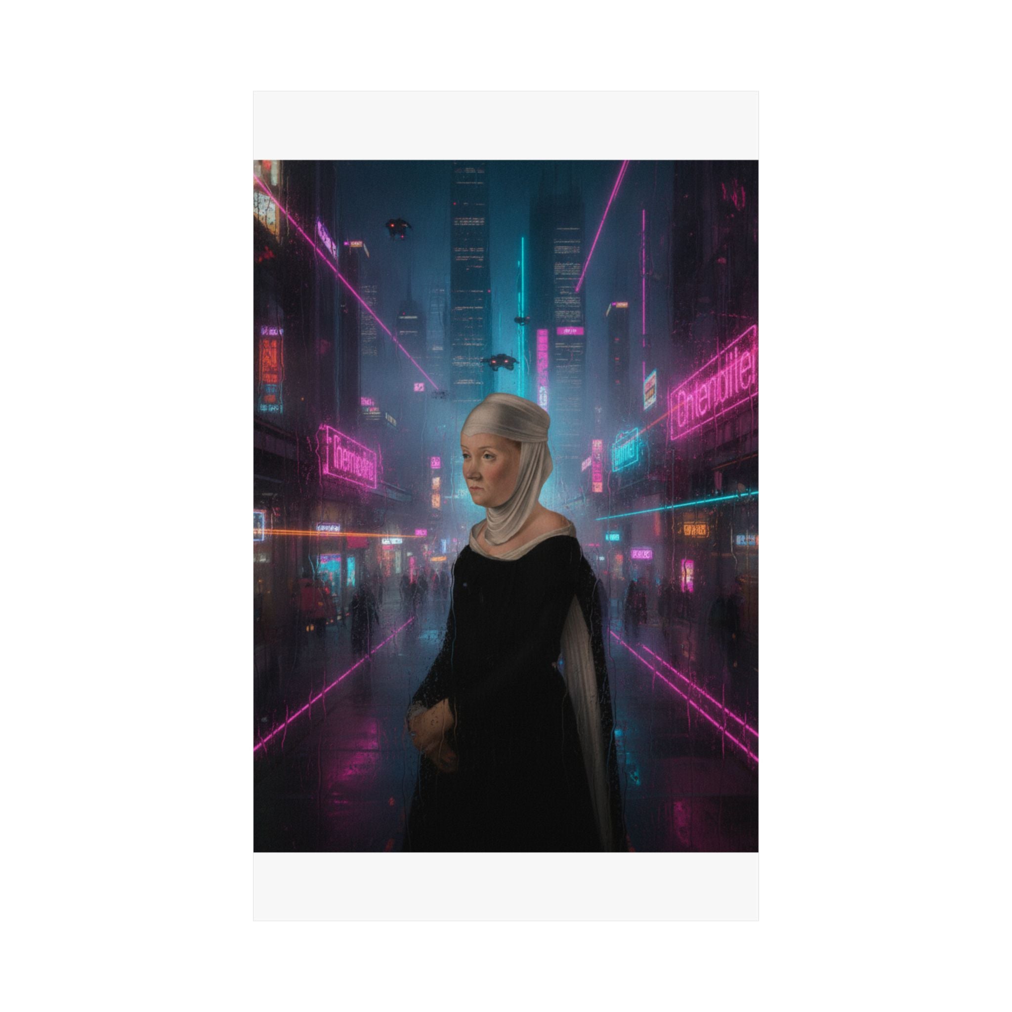 Neon Noir — Person — Matte Poster