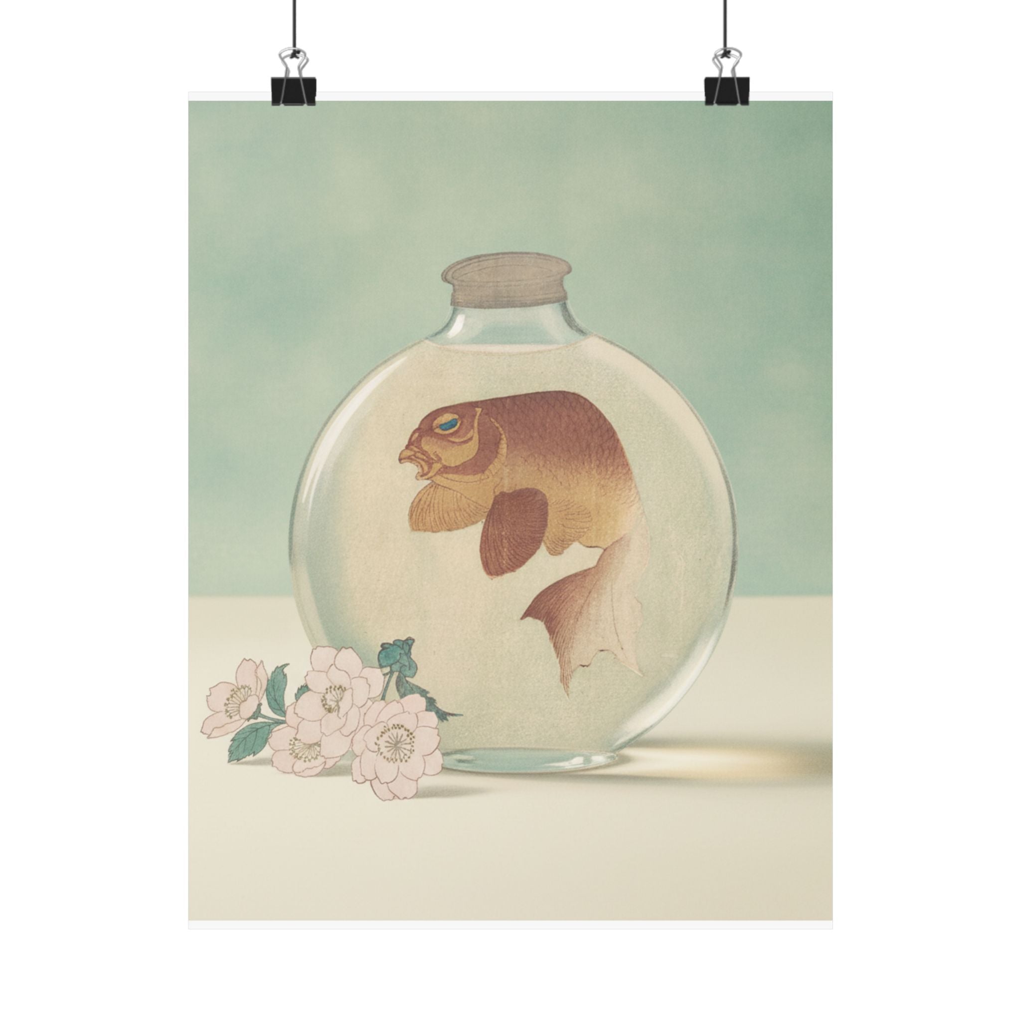 Product Marketing — Gold-Fish In A Glass Bottle — Matte Poster