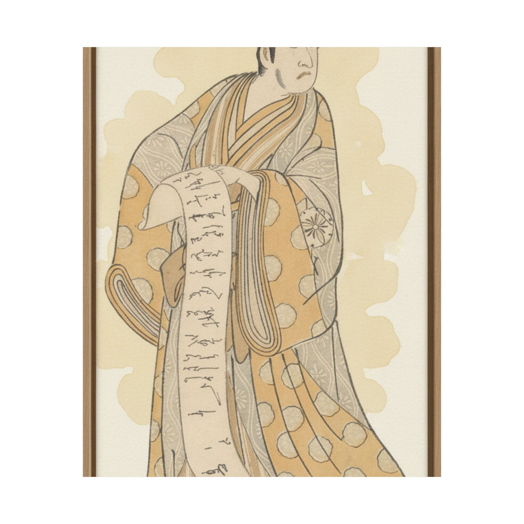 Watercolor — The Actor, Matsumoto Koshiro I 1674–1730 Reading A Letter — Matte Poster