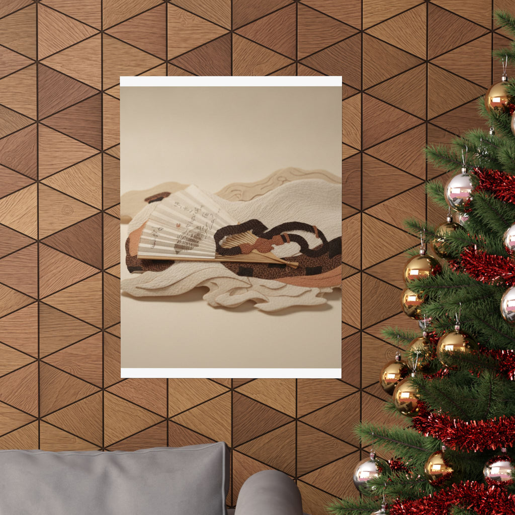 Product Marketing — Belt And Fan On A Piece Of Cloth — Matte Poster