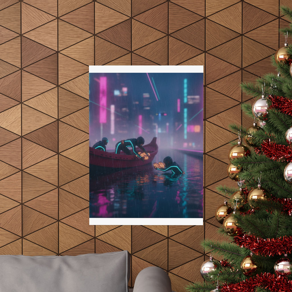 Neon Noir — Seishu Awabi-Tori No Zu — Matte Poster