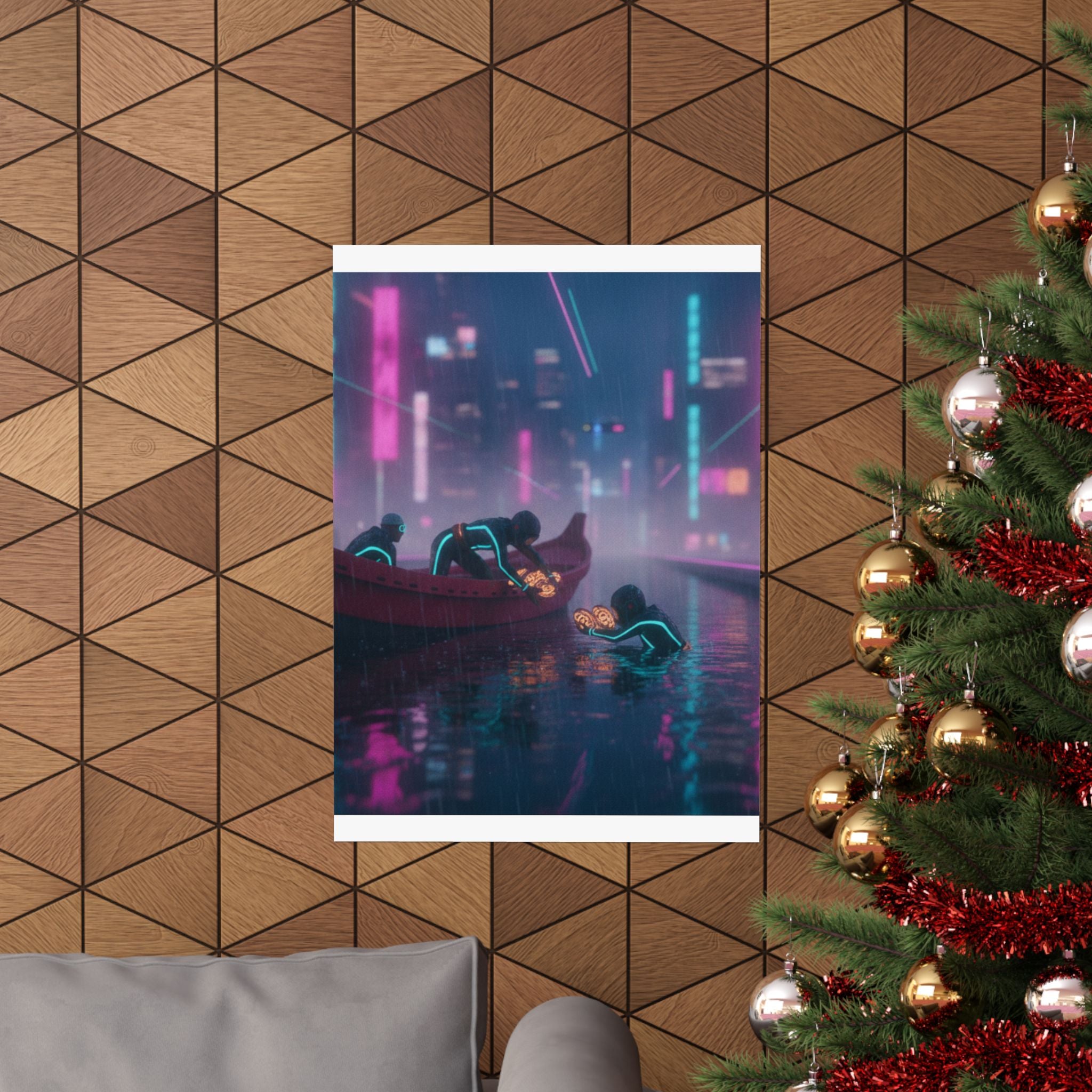 Neon Noir — Seishu Awabi-Tori No Zu — Matte Poster