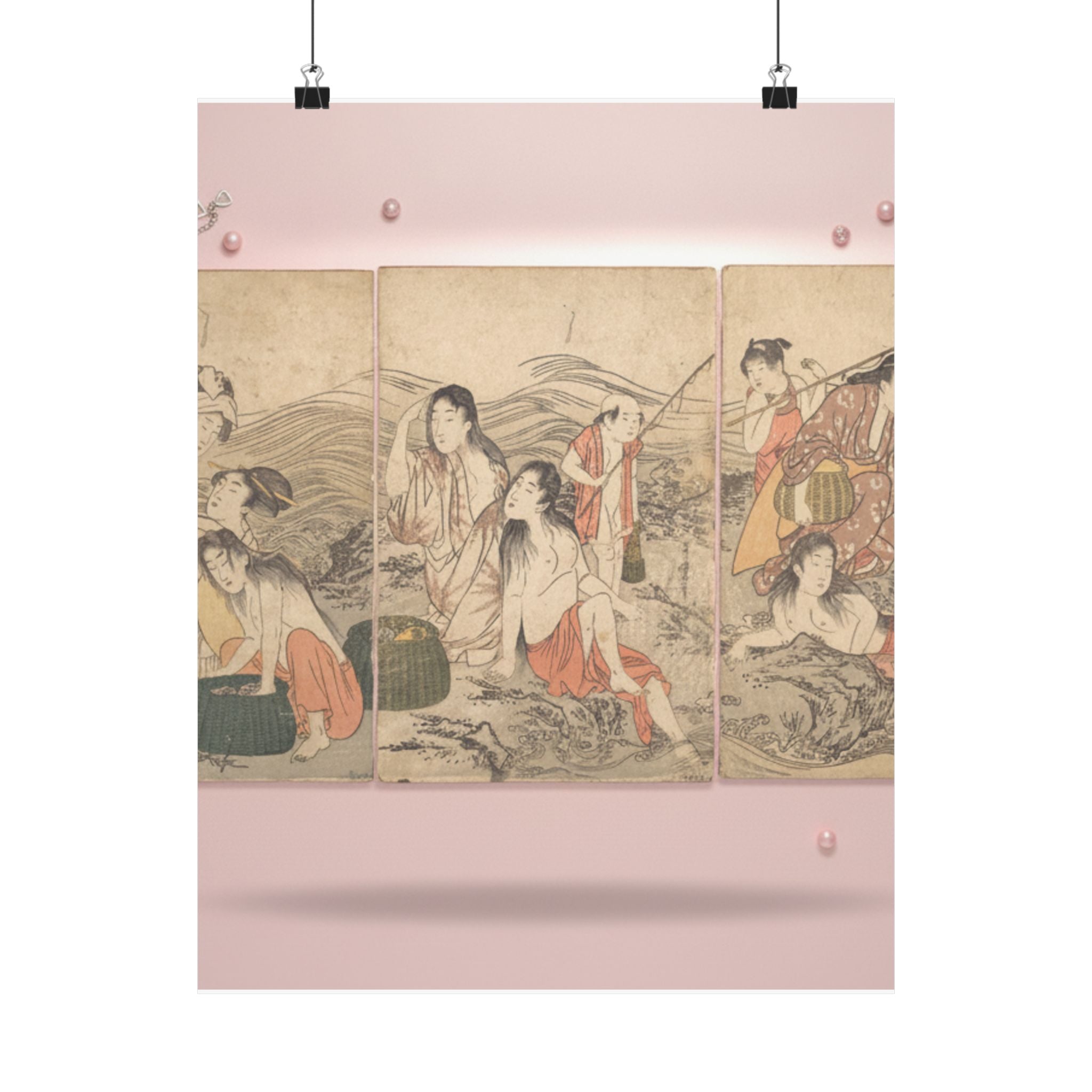 Product Marketing — Girl Fishers And Bathers — Matte Poster