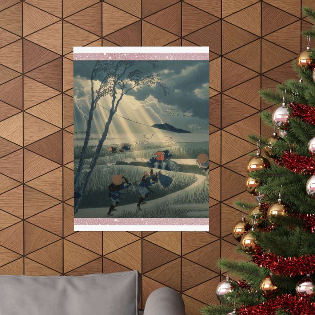 Dramatic Storm — Ejiri In Suruga Province (Sunshū Ejiri), From The Series Thirty-Six Views Of Mou — Matte Poster