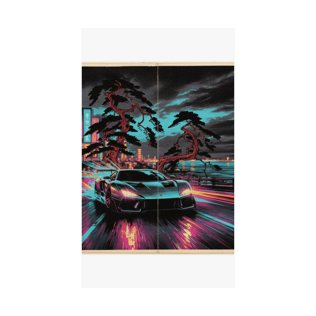 Fast Furious — Shinagawa Hakkei Zaka — Matte Poster