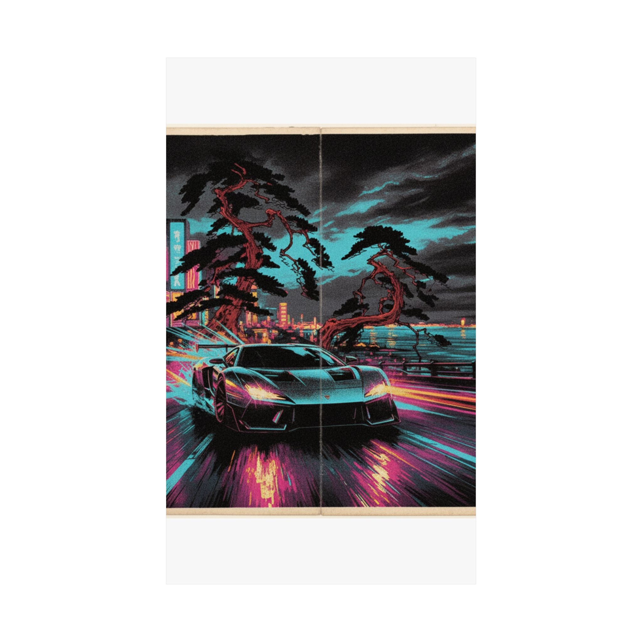 Fast Furious — Shinagawa Hakkei Zaka — Matte Poster