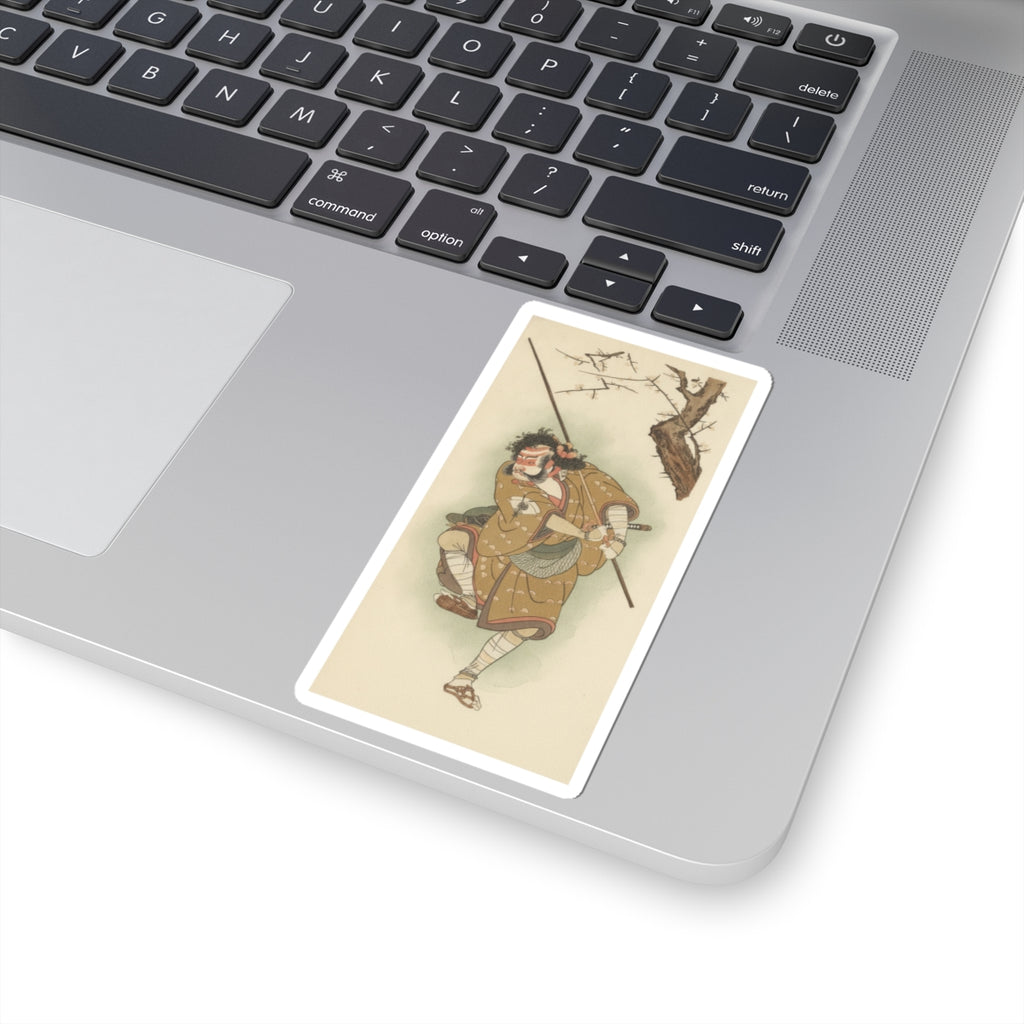 Botanical — Onoe Matsusuke In The Role Of Asahina In "Edo No Haru Meisho Soga" — Kiss-Cut Sticker