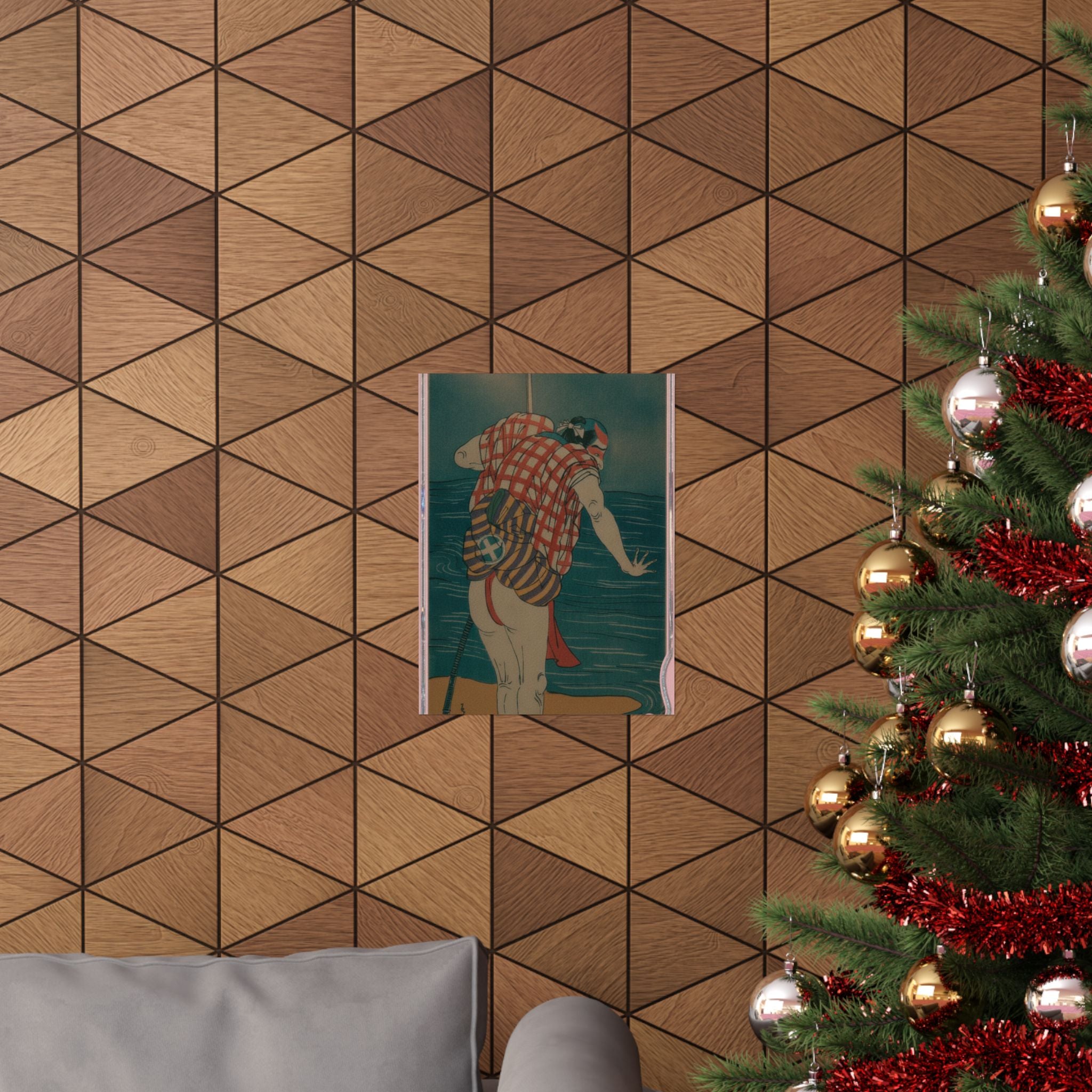 Cinematic — The Actor Otani Hiroemon Iii As Man Ready To Wade Into The Sea With A Drawn Swor — Matte Poster