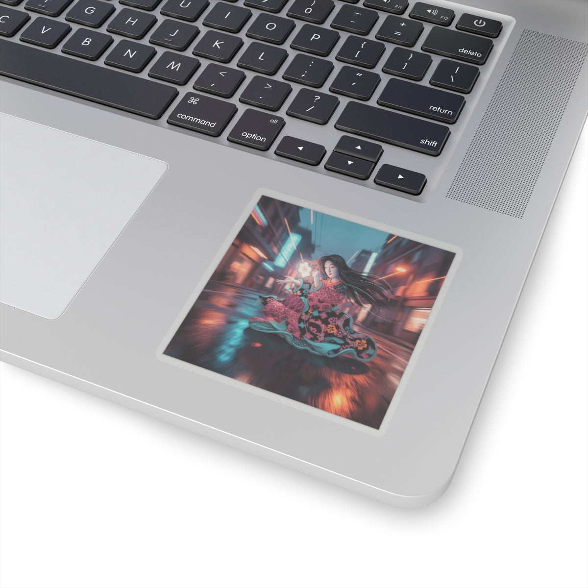 Fast Furious — Woman Playing The Tsuzumi — Kiss-Cut Sticker