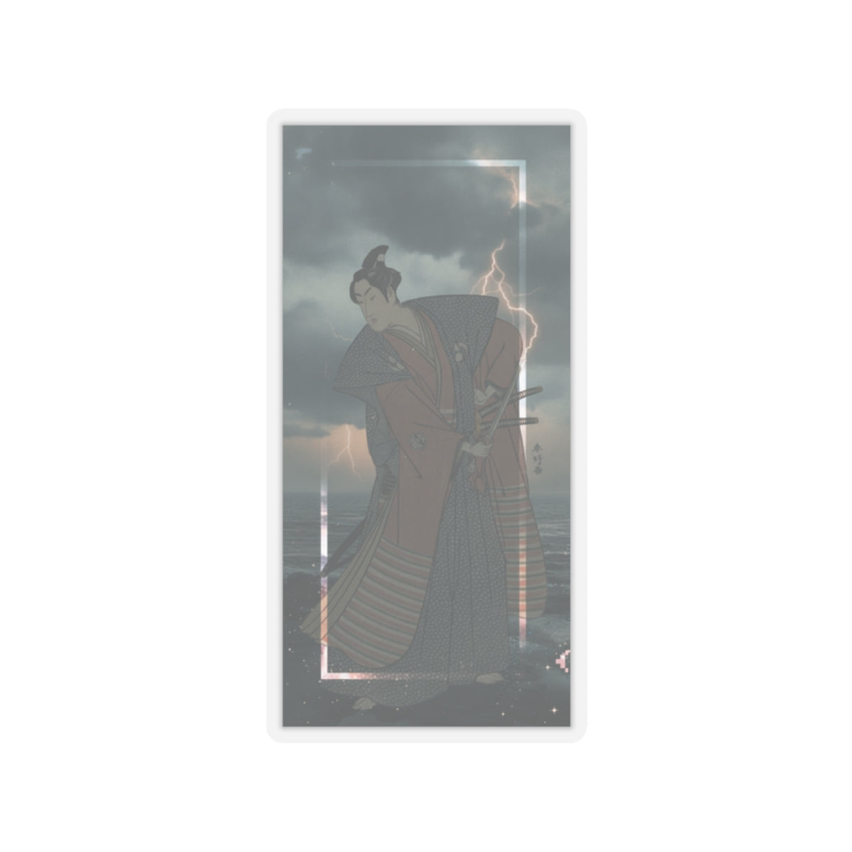 Dramatic Storm — The Third Segawa Kikunojo In The Role Of Oboshi Rikiya — Kiss-Cut Sticker