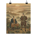 Scenic Nature — A Daimyo Talking To One Of His Retainers — Matte Poster