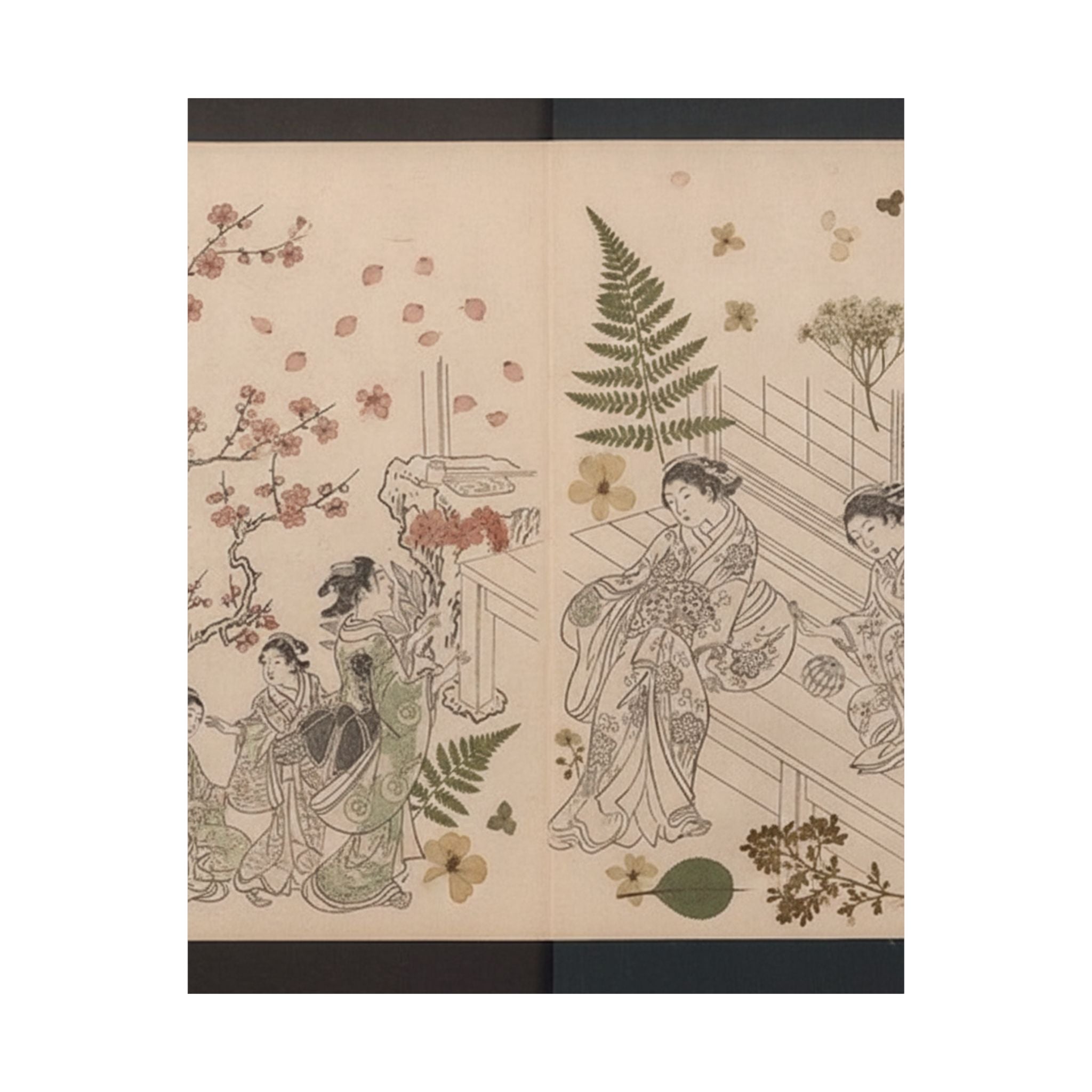 Botanical — True Reflections On The Life And Manners Of A Woman (Ehon Masukagami) 絵本十寸鏡 — Matte Poster