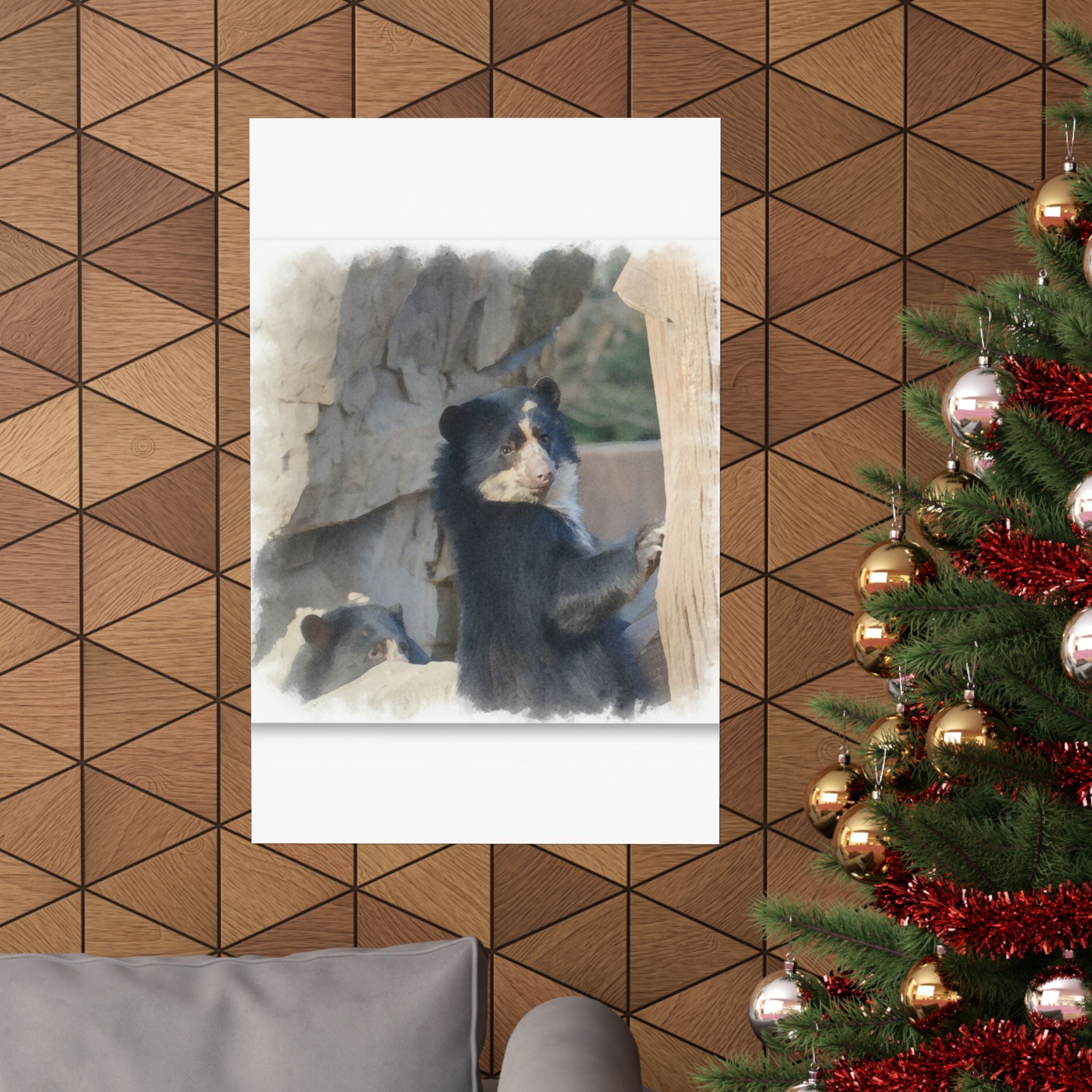 Watercolor — Bear — Matte Poster