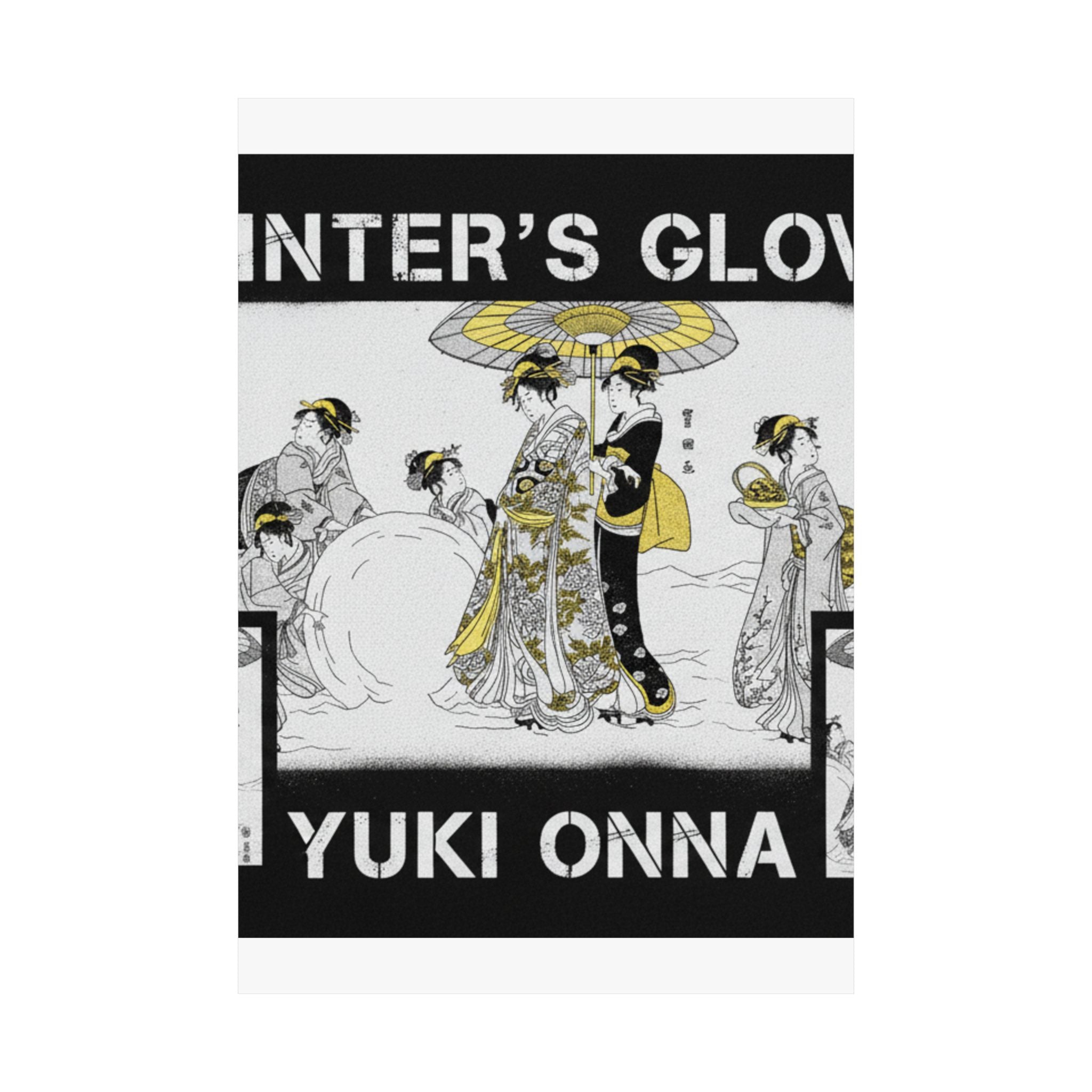 Streetwear Collage — Courtesans And Attendants Making A Giant Snowball — Matte Poster