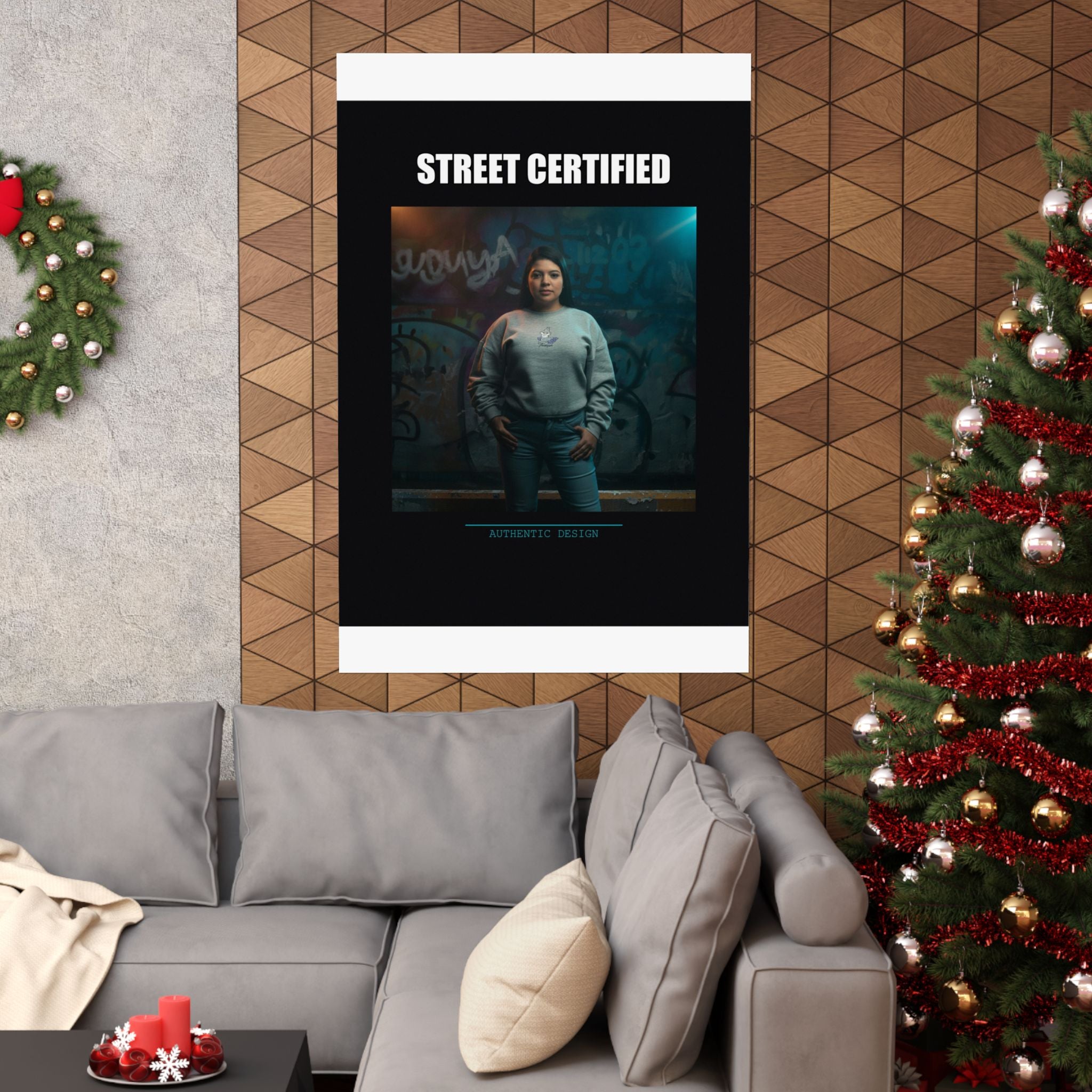 Street Certified Graffiti Wall Portrait Matte Poster