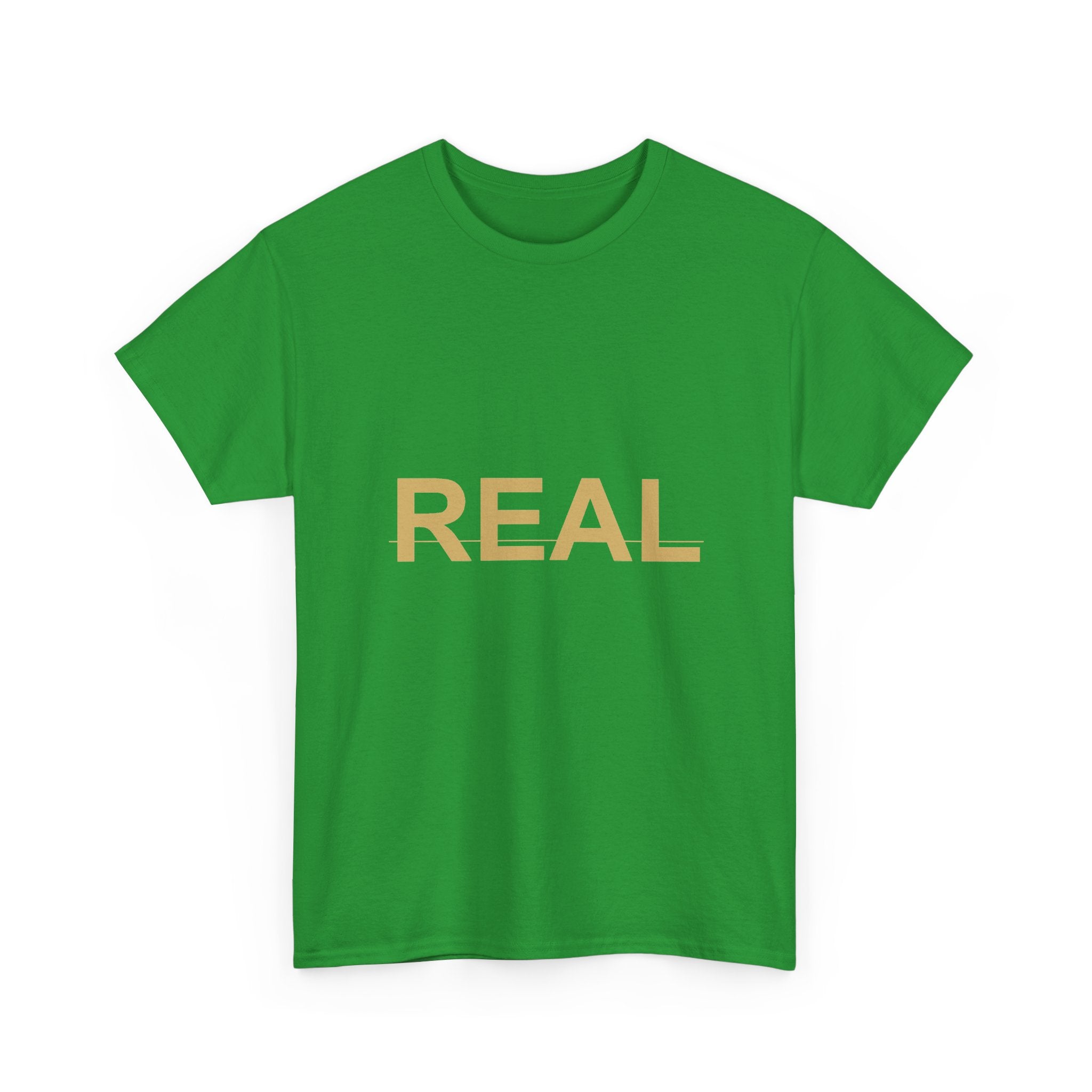 REAL Bold Gold Lettering Minimal Statement Tee