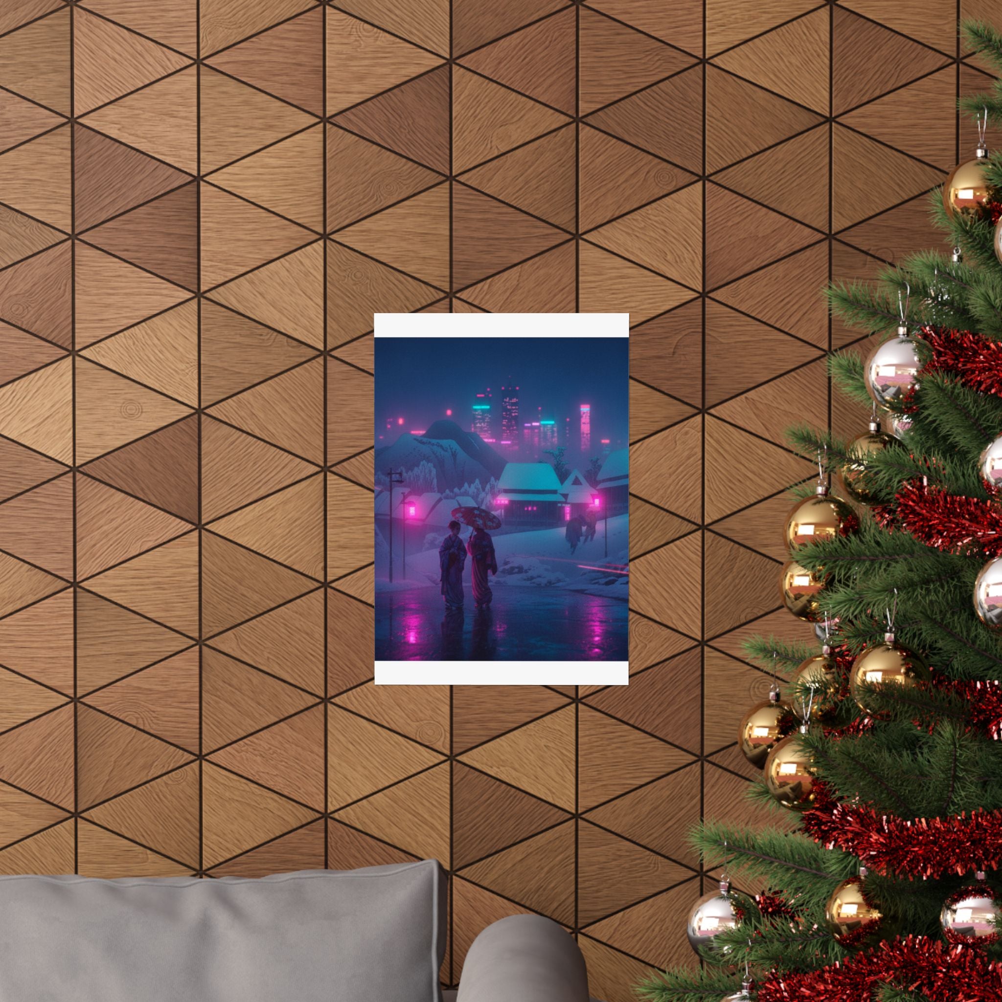 Neon Noir — Evening Snow — Matte Poster