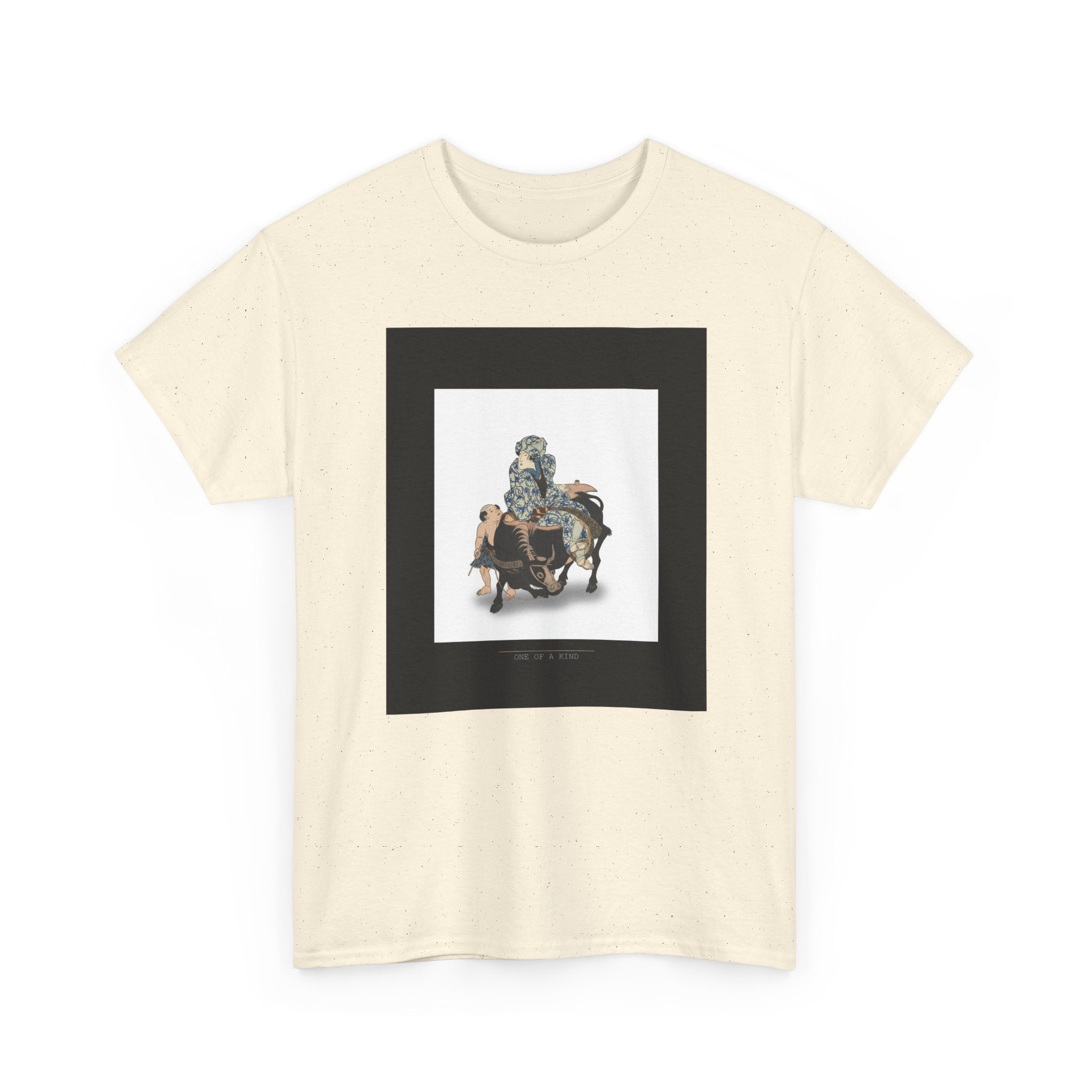 CITY NEVER SLEEPS | Roshungi (Chinese, Lu Zhunyi) As A Woman With A Pipe Riding On A Buffalo Graphic Tee — Graphic Tee