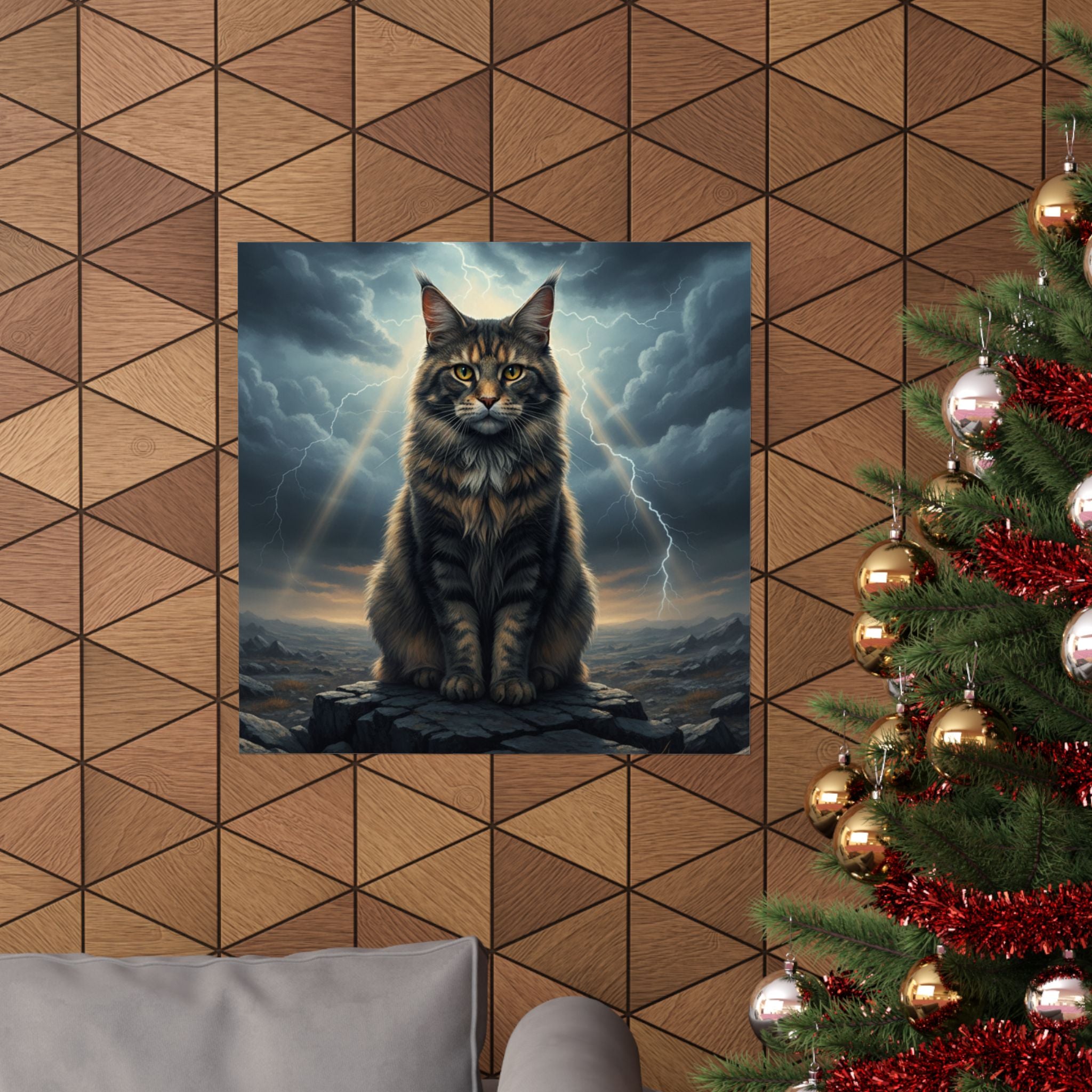 Dramatic Storm — Cat — Matte Poster