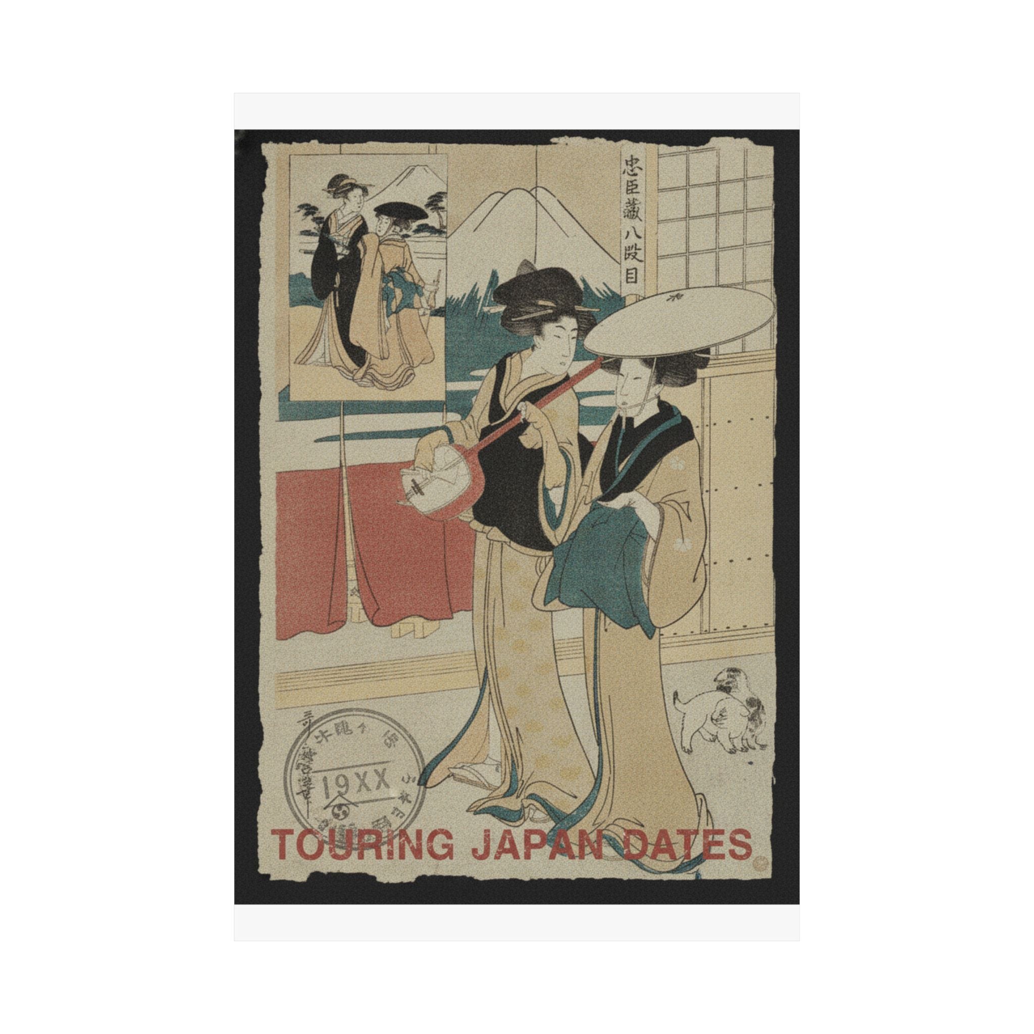 Vintage Bootleg — Two Tori-Oi, Or Itinerant Women Musicians Of The Eta Class — Matte Poster