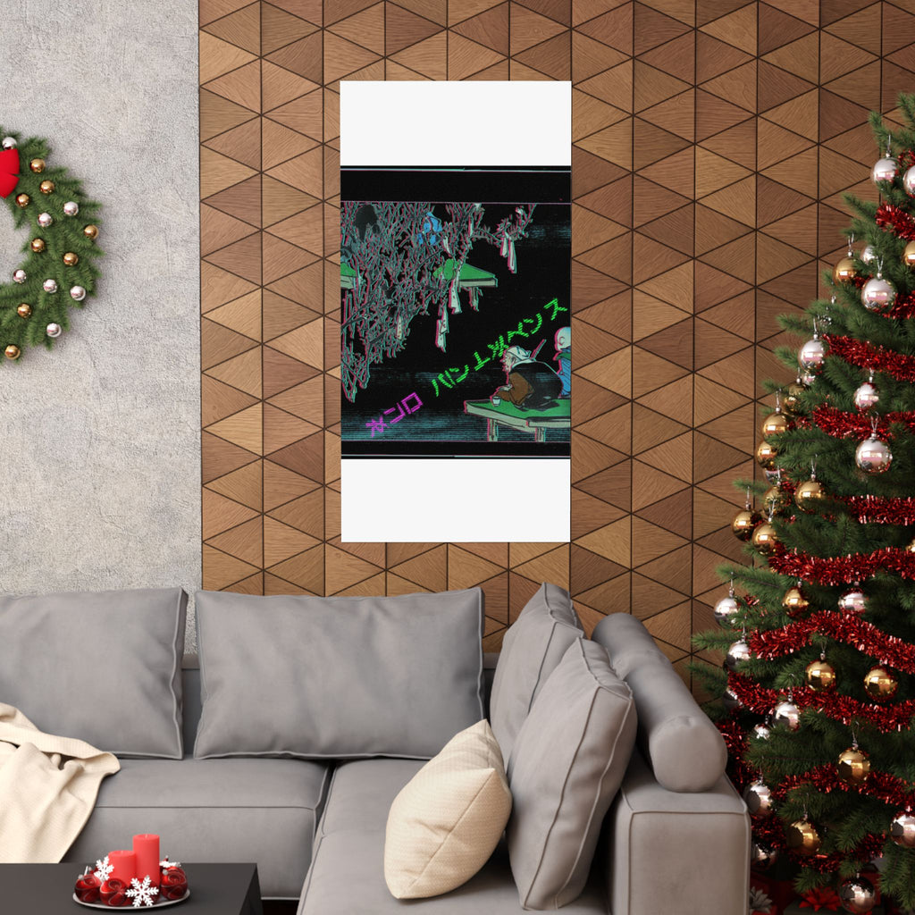 Glitch Culture — Two Pilgrims Gazing At A Tree Festooned With Prayers — Matte Poster