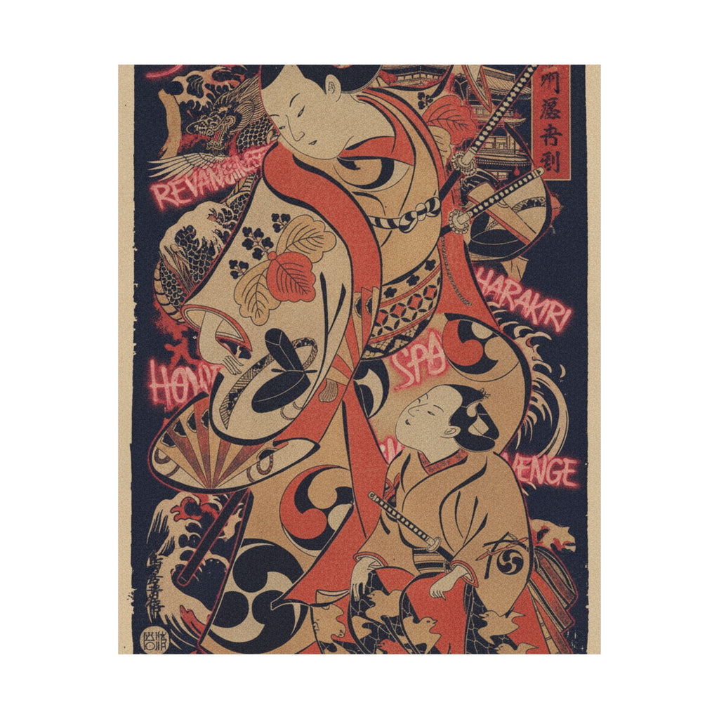 Japanese Street — The Actor Yoshizawa Ayame As A Samurai — Matte Poster