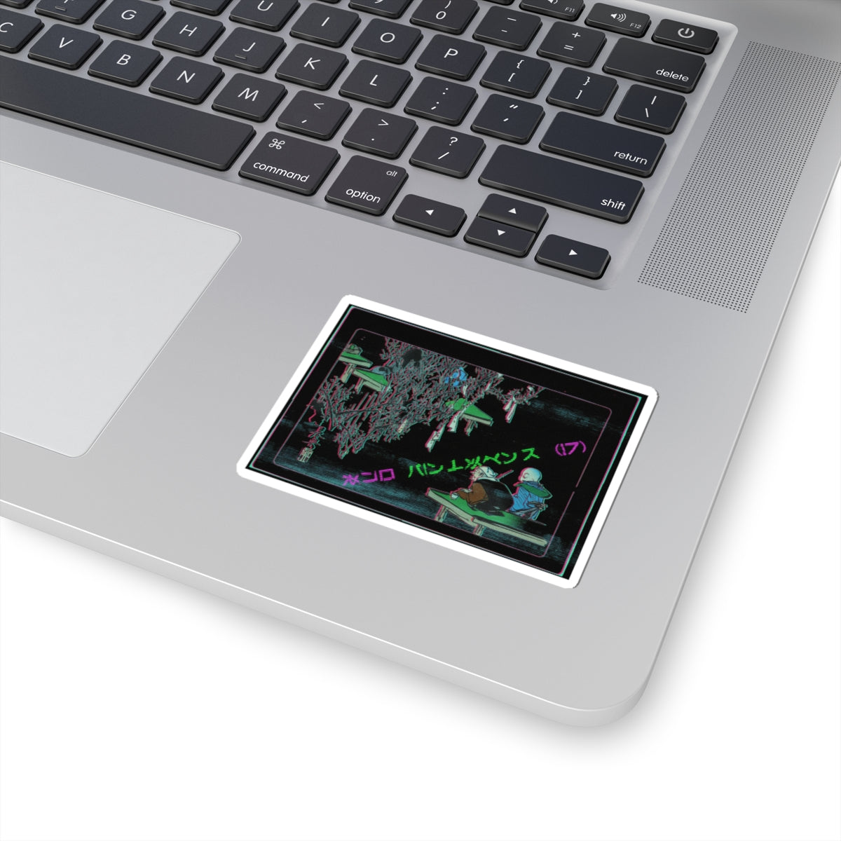 Glitch Culture — Two Pilgrims Gazing At A Tree Festooned With Prayers — Kiss-Cut Sticker