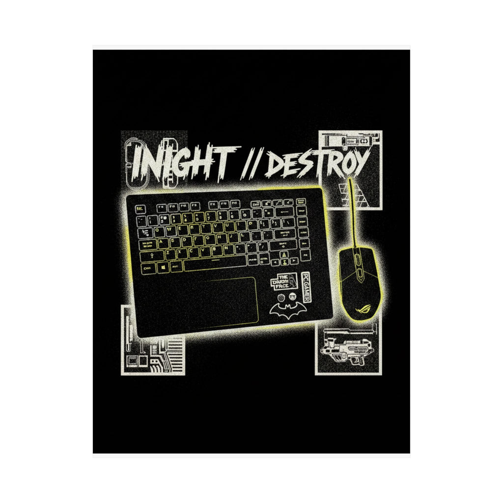Streetwear Collage — Keyboard — Matte Poster