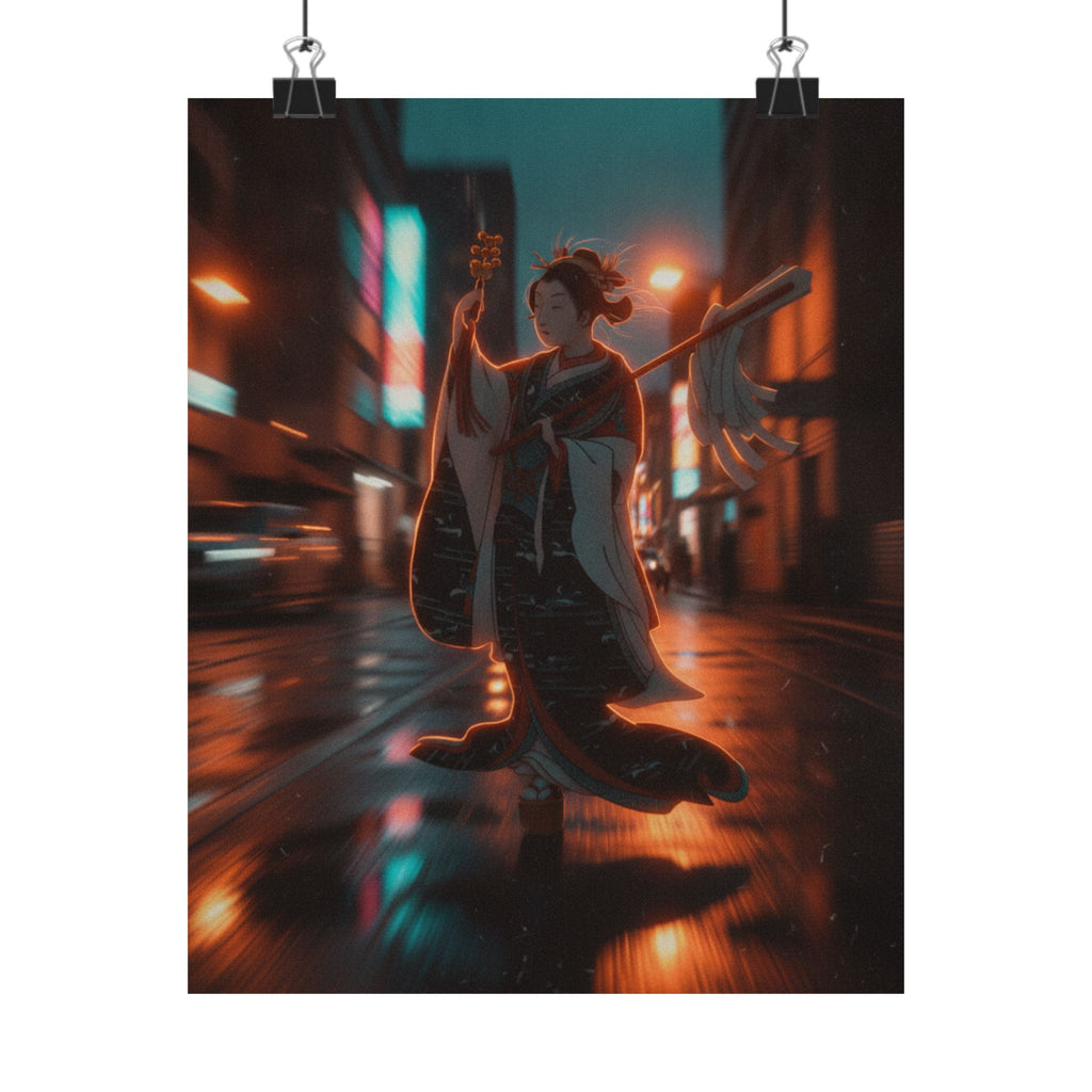Fast Furious — Girl On Balcony Above Stone Stairway — Matte Poster