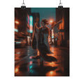 Fast Furious — Girl On Balcony Above Stone Stairway — Matte Poster
