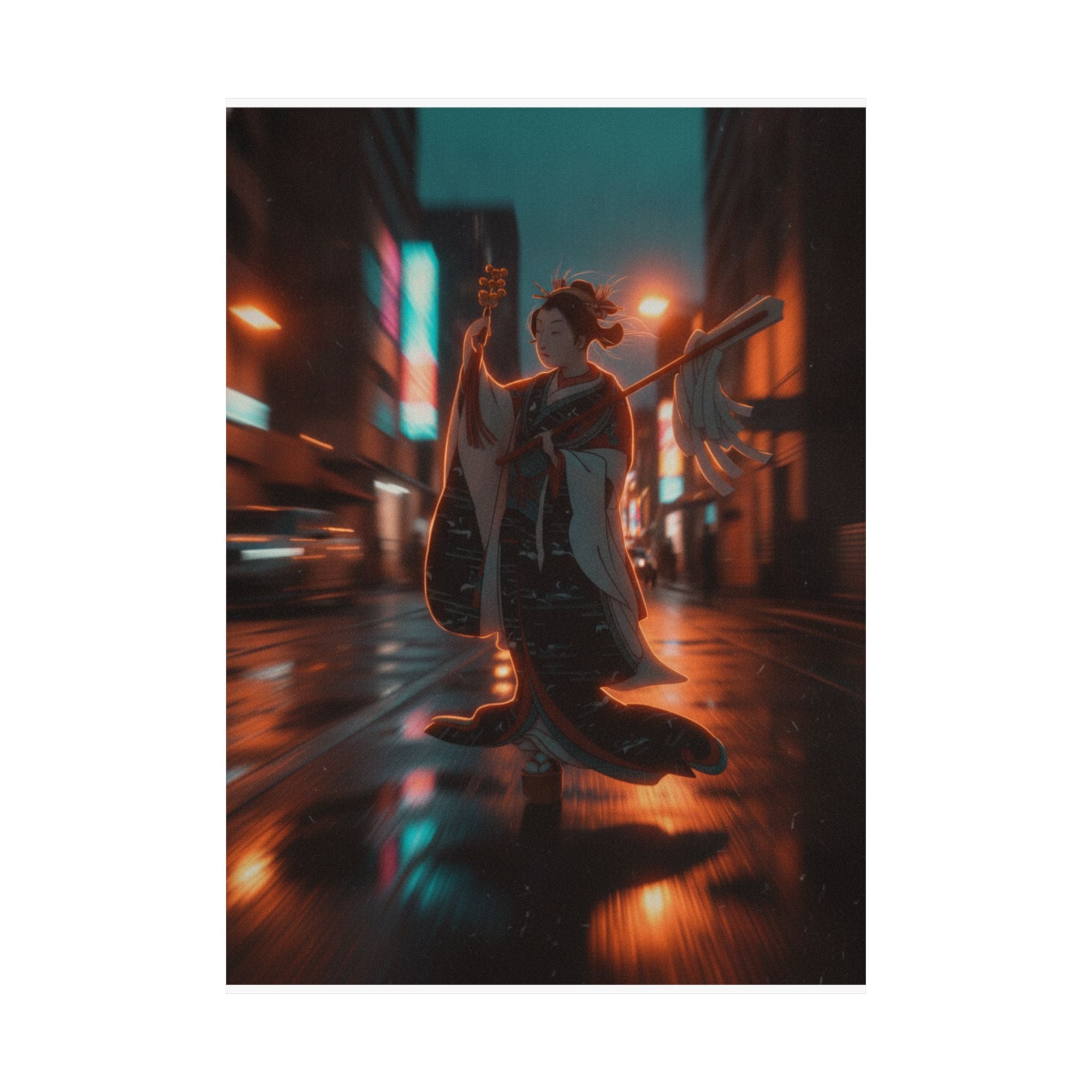 Fast Furious — Girl On Balcony Above Stone Stairway — Matte Poster