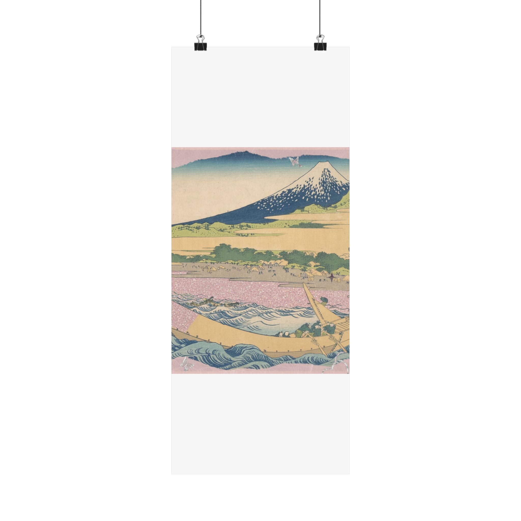 Scenic Nature — Tago Bay Near Ejiri On The Tōkaidō (Tōkaidō Ejiri Tago No Ura Ryaku Zu), From Th — Matte Poster