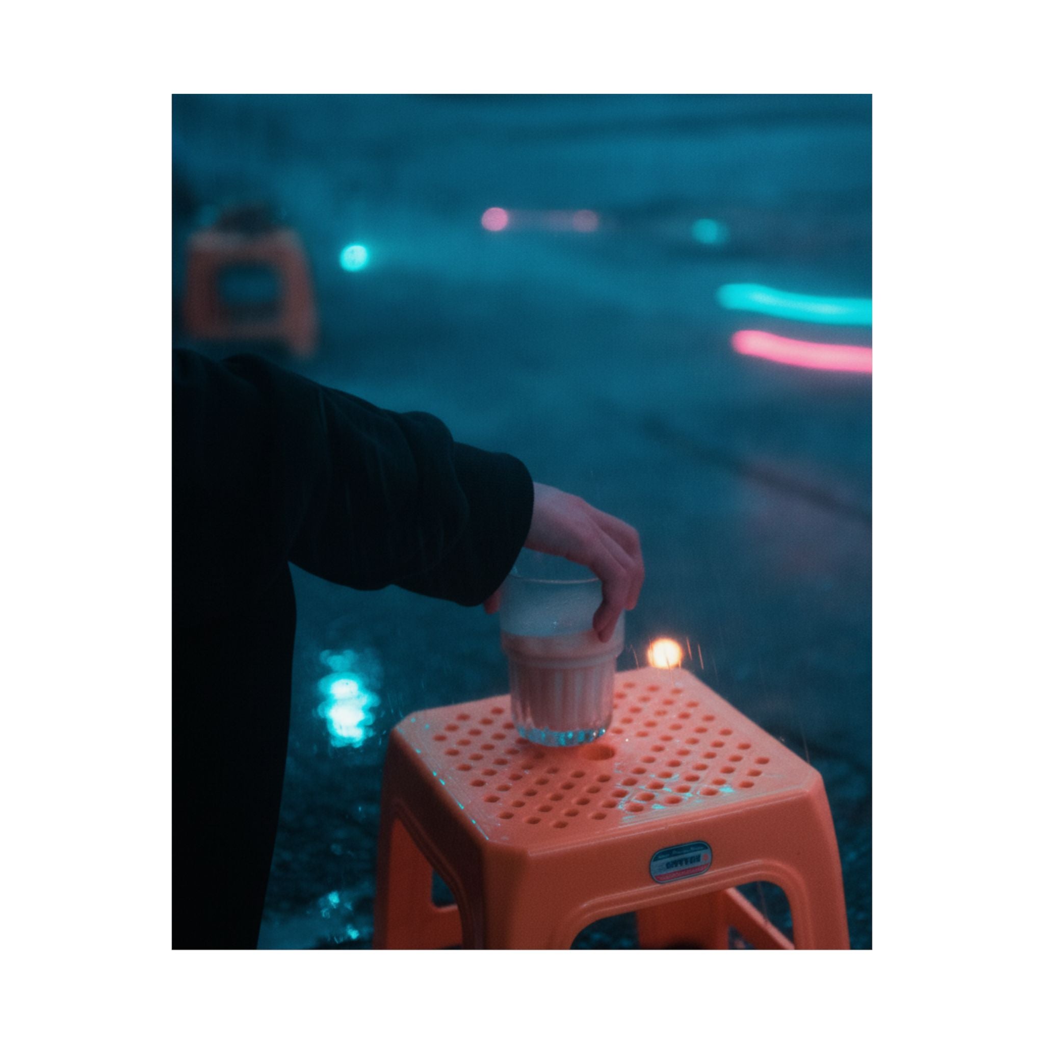 Neon Noir — Person — Matte Poster