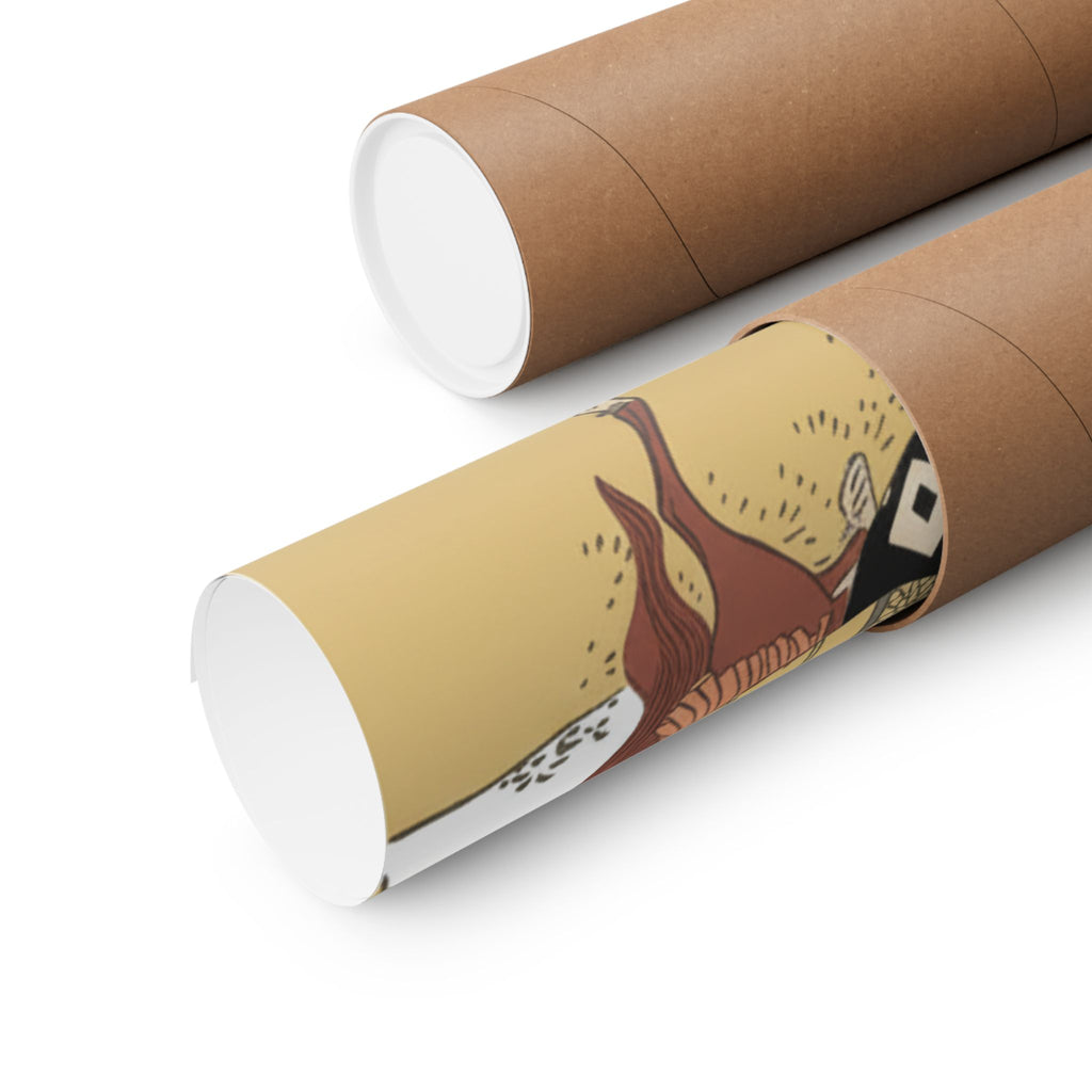 Ecommerce Main — Version Of Legend Of Michizane: Woman Riding Ox Which A Man Is Leading — Matte Poster