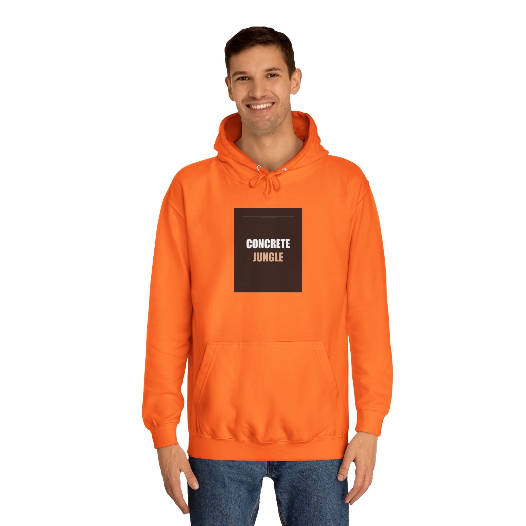 CONCRETE JUNGLE Small Chest Print Streetwear Hoodie