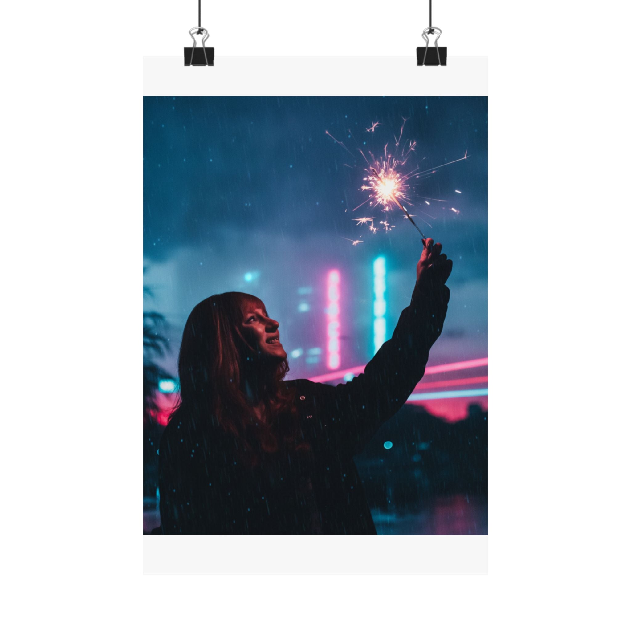 Neon Noir — Person — Matte Poster