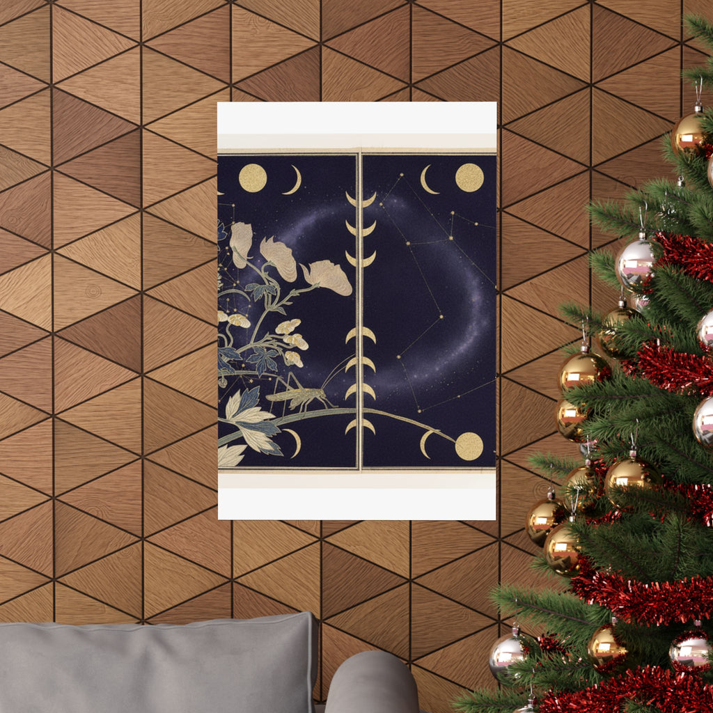 Celestial — Katydid (Umaoi-Mushi); Centipede, (Mukade), From The Picture Book Of Crawling Cr — Matte Poster