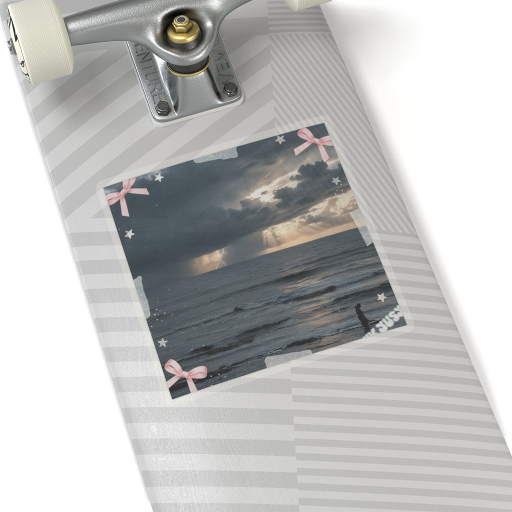 Dramatic Storm — Person — Kiss-Cut Sticker