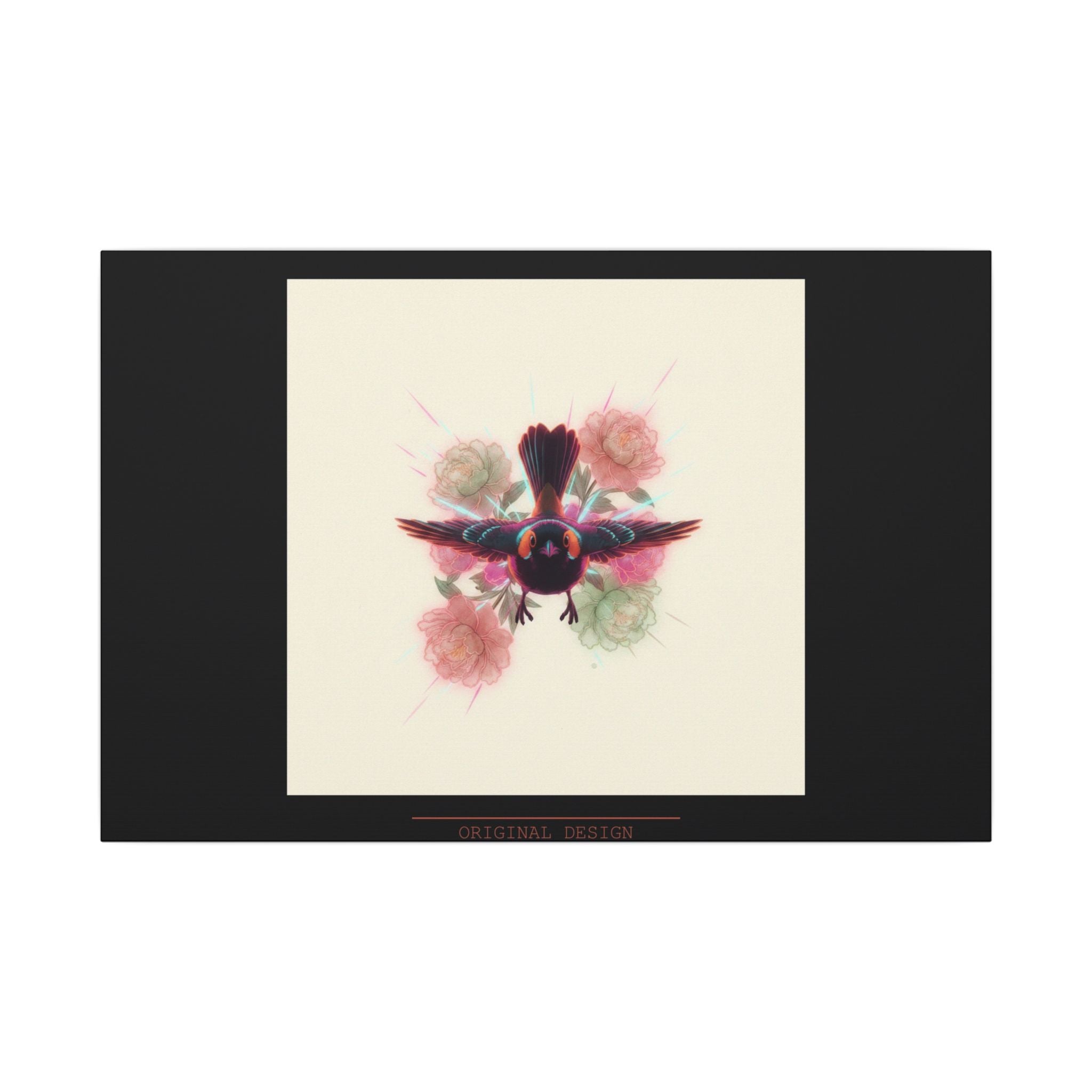 BRED IN THE CITY Flying Bird & Roses Matte Canvas