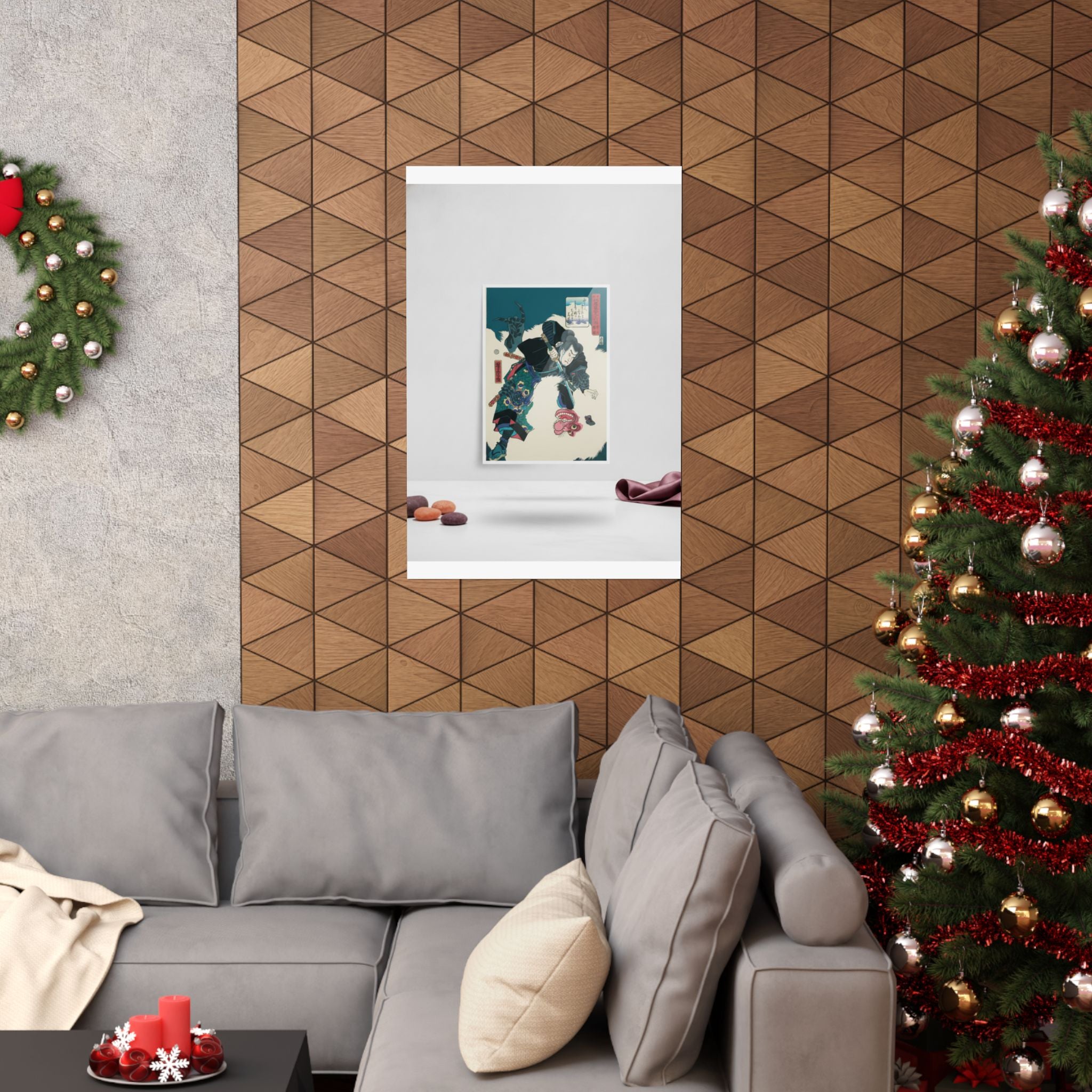 Product Marketing — The Warrior Slaying The Giant White Hihi — Matte Poster