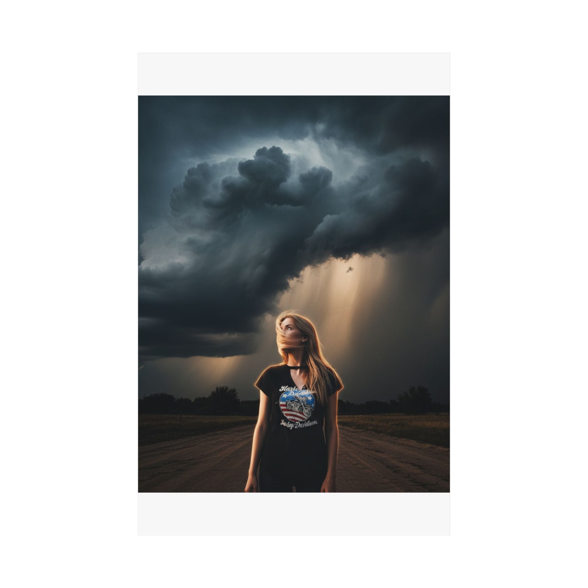 Dramatic Storm — Person — Matte Poster
